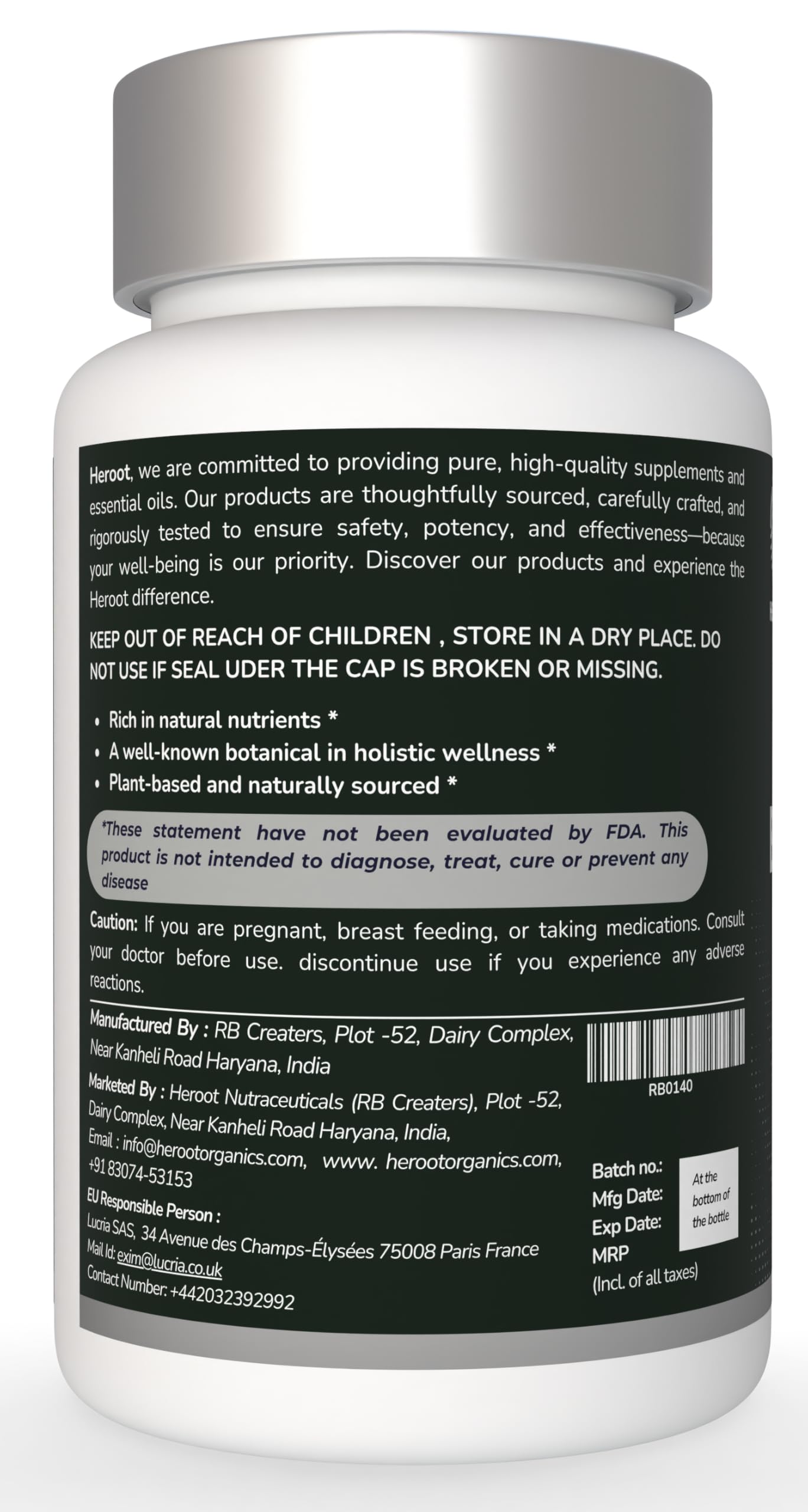 Heroot Boost Joint Mobility with 75% Extra Strength Boswellia Serrata Extract, 120 Capsules Heroot Au supplements