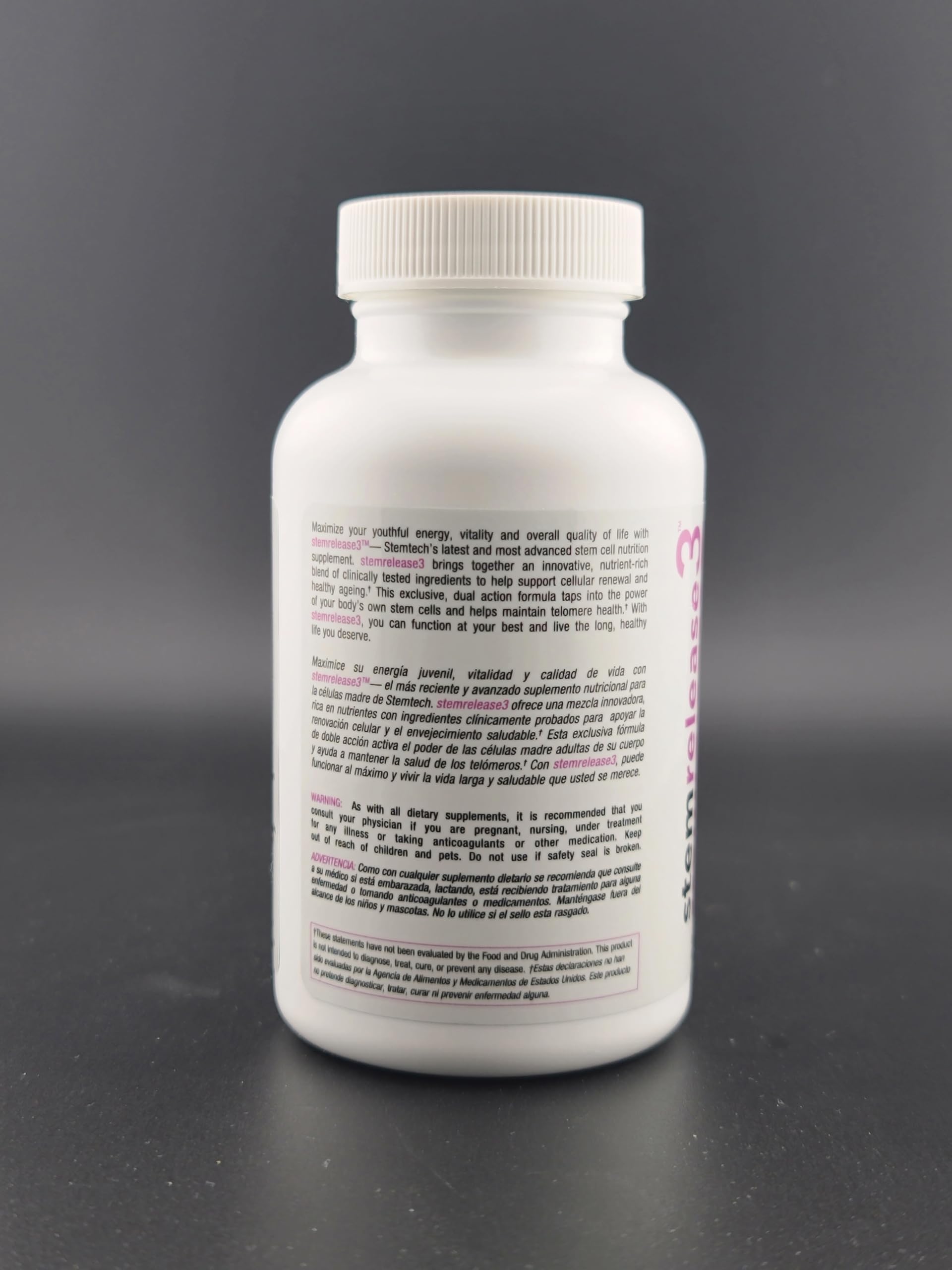 Stemtech Stemrelease3 Cutting-Edge Stem Cell Nutrition for Natural Renewal and Youthful Vitality, Exclusive Blend for Enhanced Telomere Health, 60 Capsules StemTech Au supplements