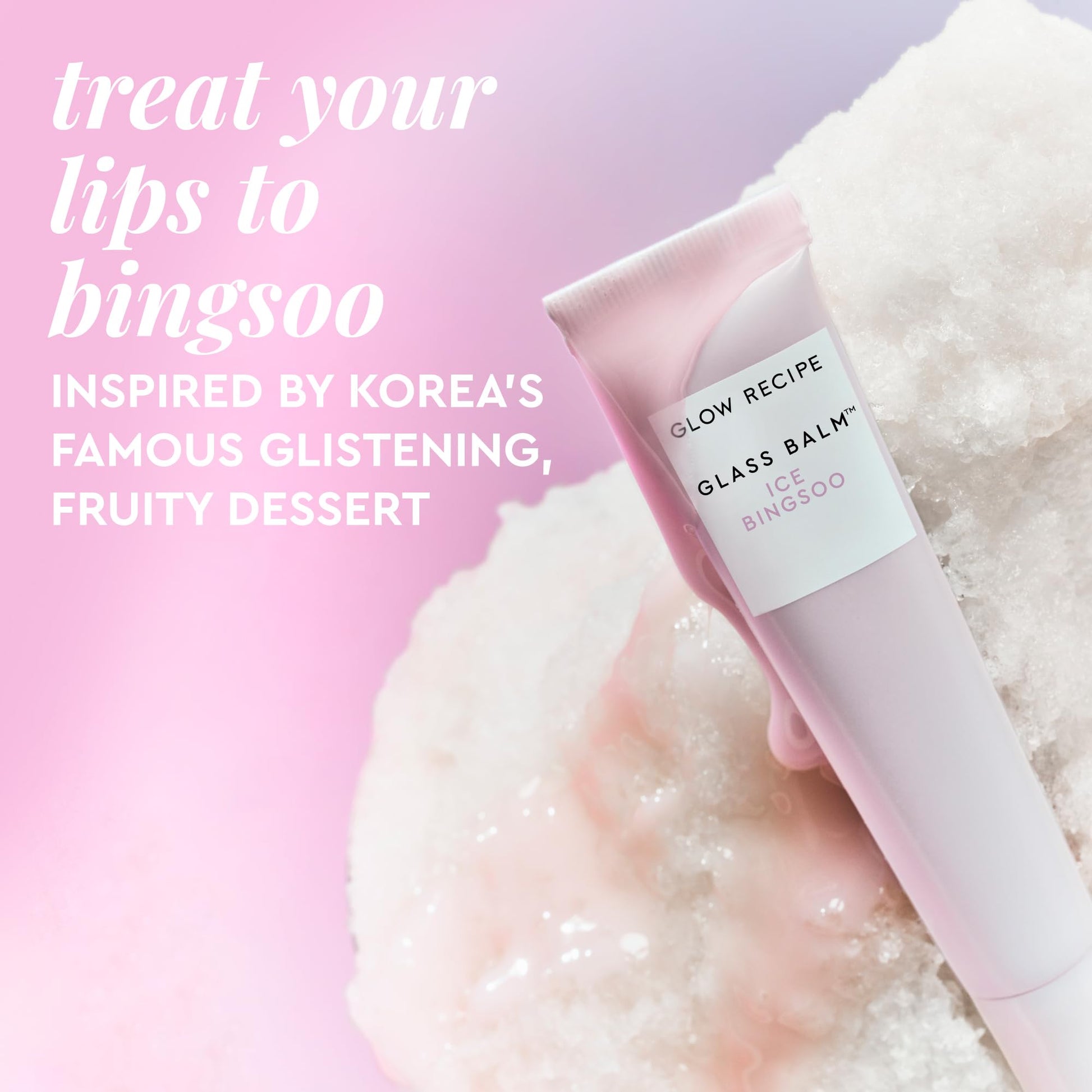 Glow Recipe Glass Balm Lip Treatment - 12Hr Hydrating Lip Balm & Moisturizer with Hyaluronic Acid to Smooth, Plump & Protect from Dryness, High Shine Finish - Clear Tint, Ice Bingsoo (15 ml) Glow Recipe Au supplements