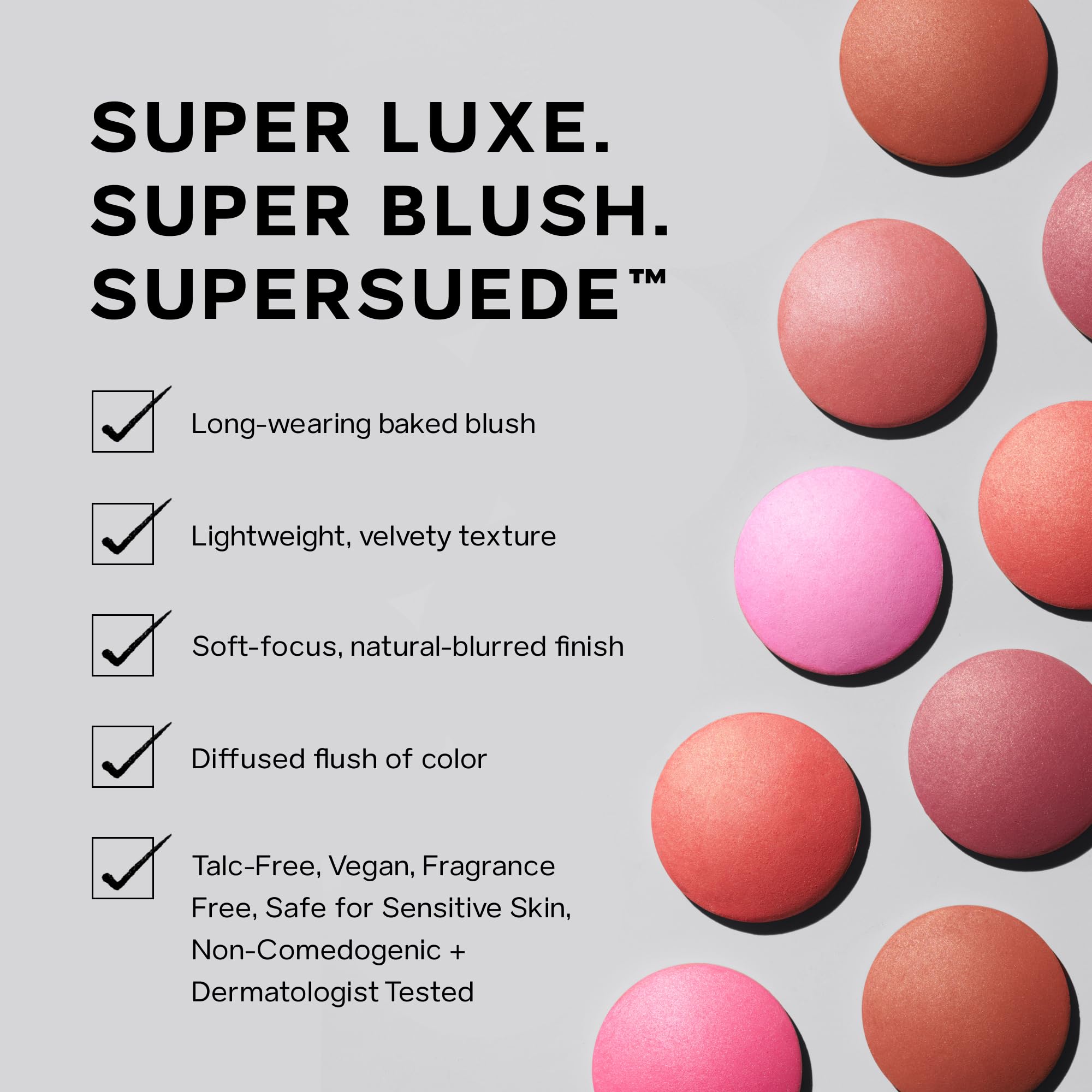 Saie Blush & Brush Duo - SuperSuede Baked Blush in Stella (.01 oz) & Powder Blush Brush - Talc-Free, Moisturizing Blush with Vegan, Fluffy Brush for Seamless Application Saie Au supplements