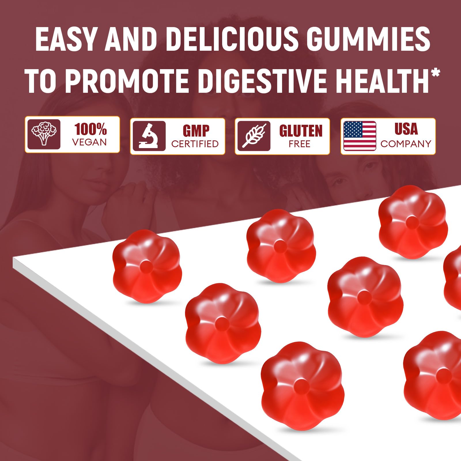 Migcopat Fiber Gummies with Probiotics,10G Fiber per Serving No Sugar Added Apple Flavor, with 10 Billion CFU Probiotics Blend, Apple Cider Vinegar, Vitamin C, Inulin, Bloating Support 90 Count Migcopat Au supplements