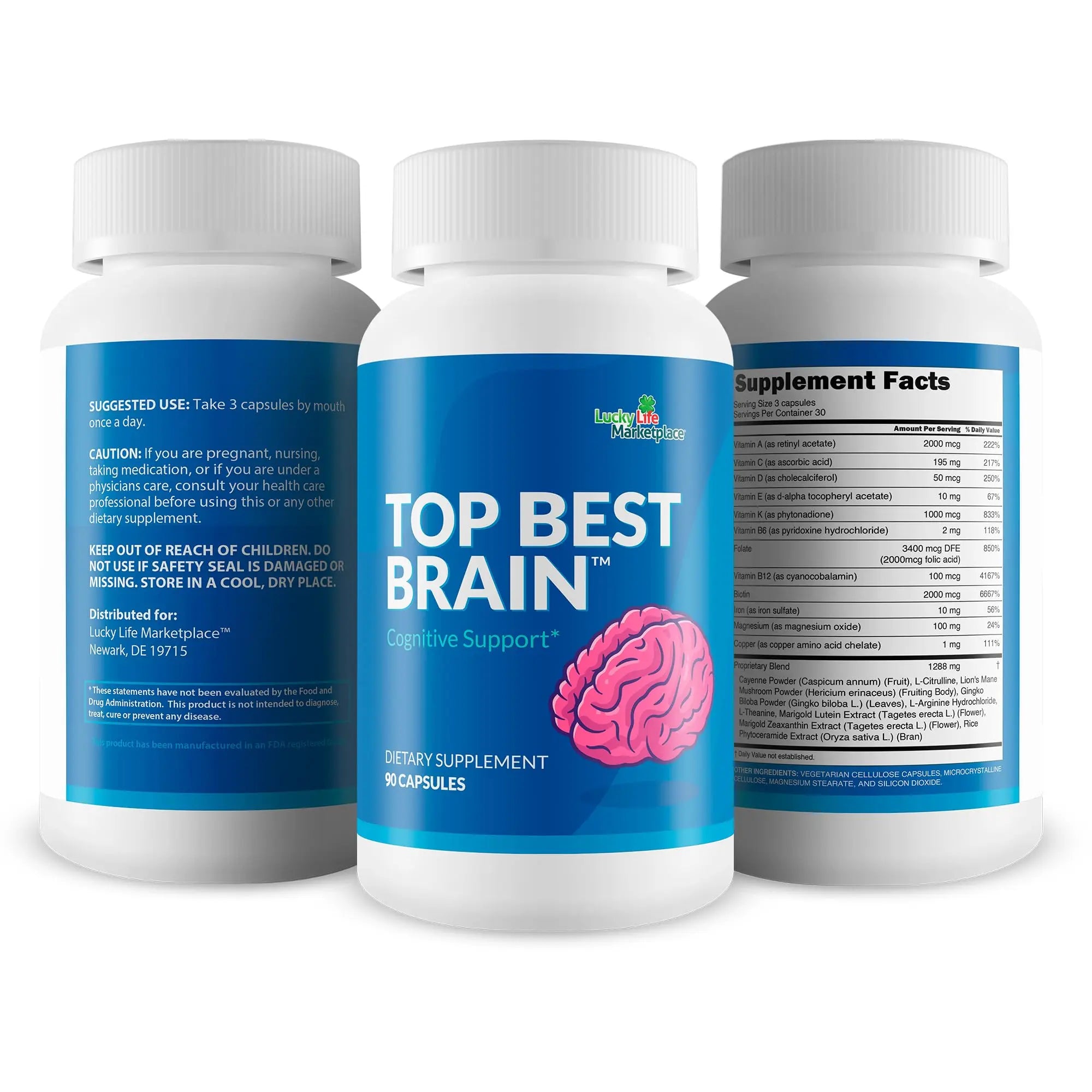 Top Best Brain - Cognitive Support Supplement for Memory, Focus, & Mental Clarity - Promote Improved Concentration, Cognition, & Motivation - Brain Pills for Cognitive Health - Nootropic Formula Generic Au supplements