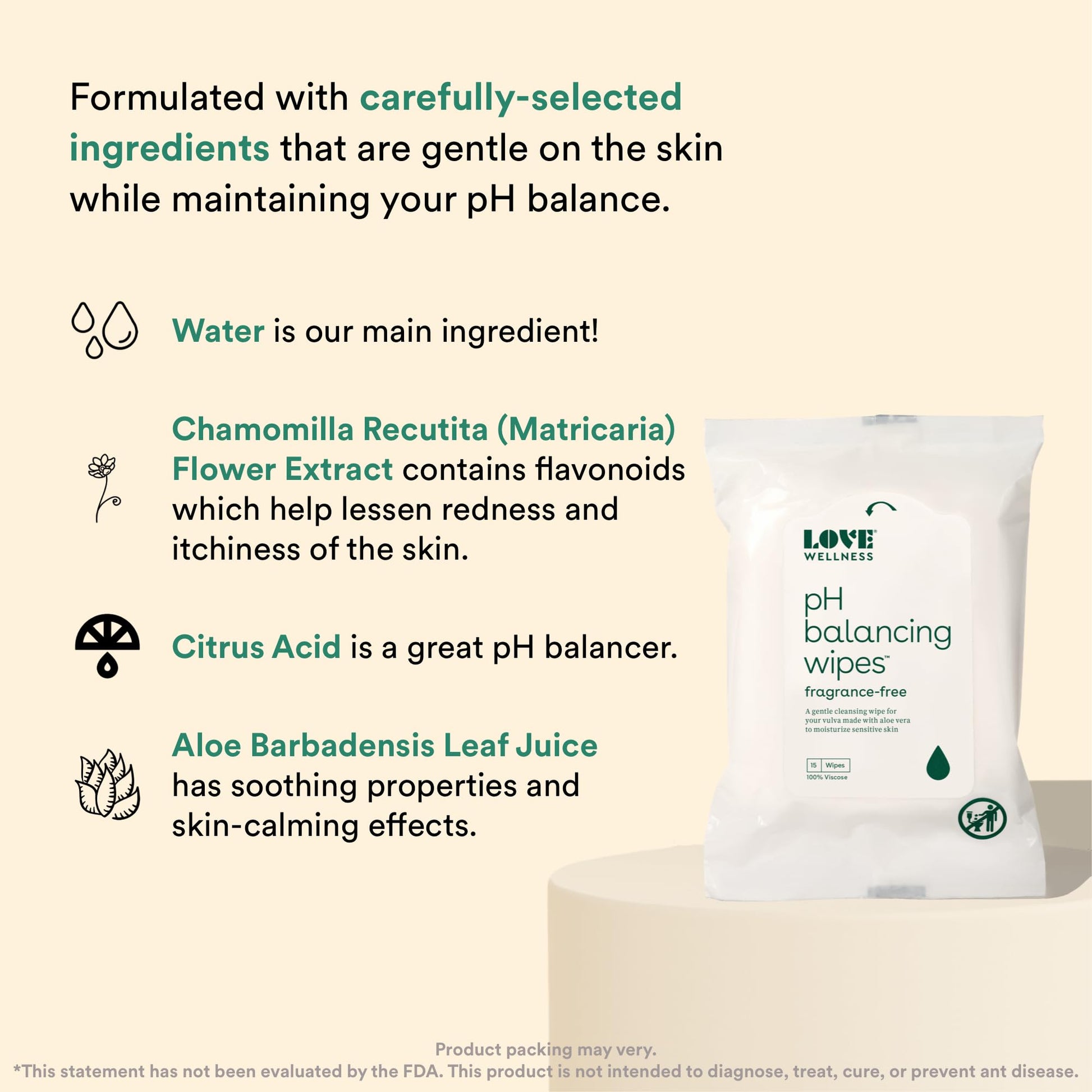 Love Wellness pH Balancing Wipes for Women | Feminine Hygiene for Cleansing with Aloe Vera Love Wellness Au supplements