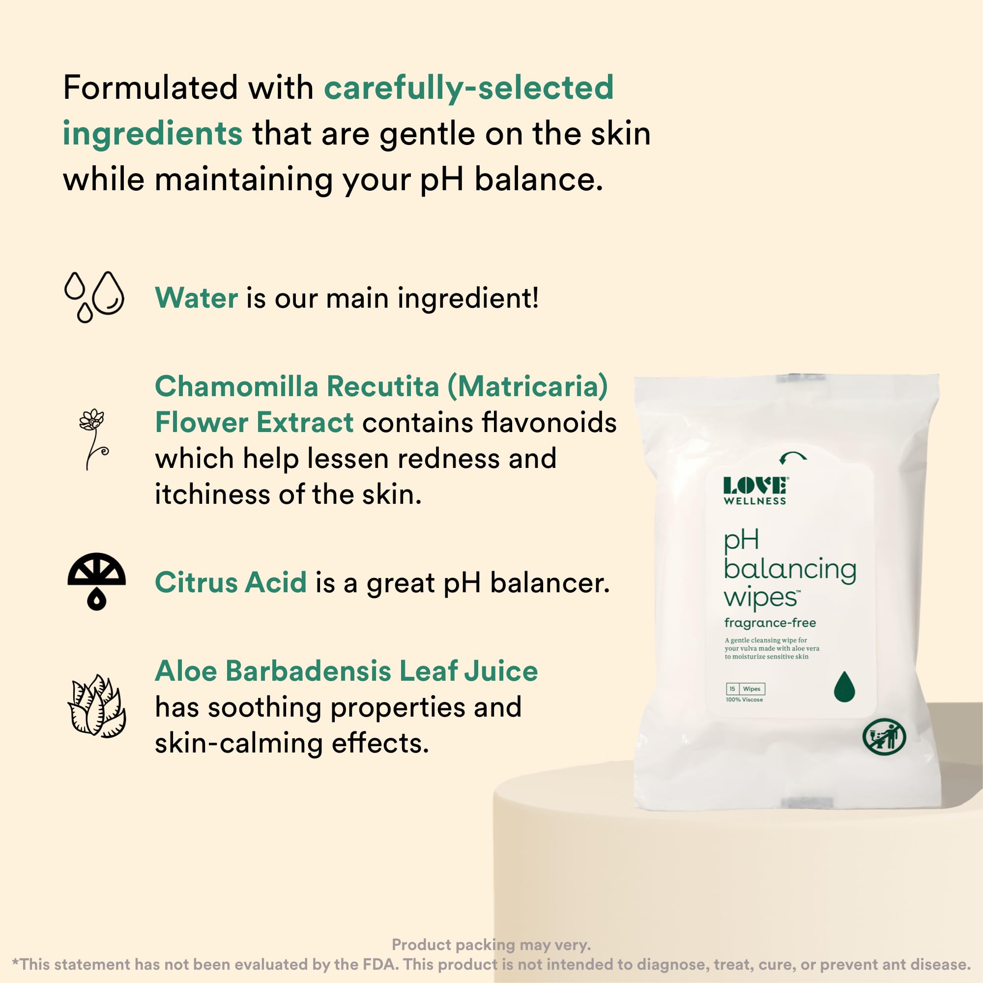 Love Wellness pH Balancing Wipes for Women | Feminine Hygiene for Cleansing with Aloe Vera Love Wellness Au supplements