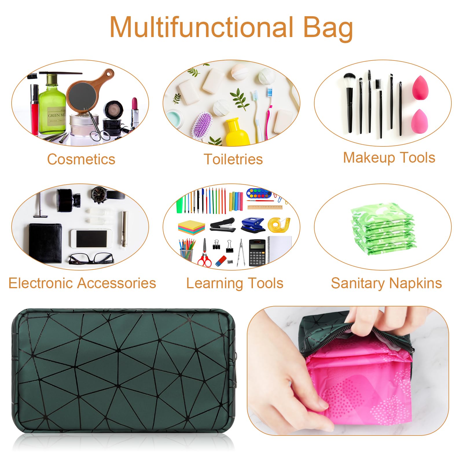 Likesing Sanitary Napkin Storage Bag, Leather First Period Kit for Girls 9-12, Portable Tampon Menstrual Likesing Au supplements