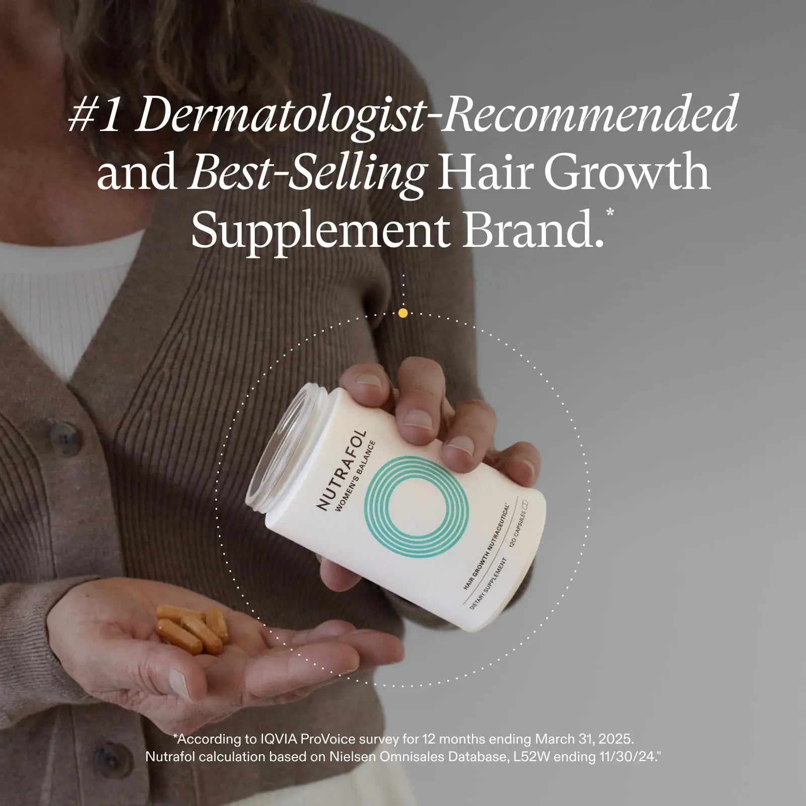 Nutrafol Women's Balance Hair Growth Supplements, Ages 45 and Up, Clinically Proven for Visibly Thicker Hair and Scalp Coverage in 3-6 Months, Dermatologist Recommended - 1 Month Supply Refill Pouch Nutrafol Au supplements