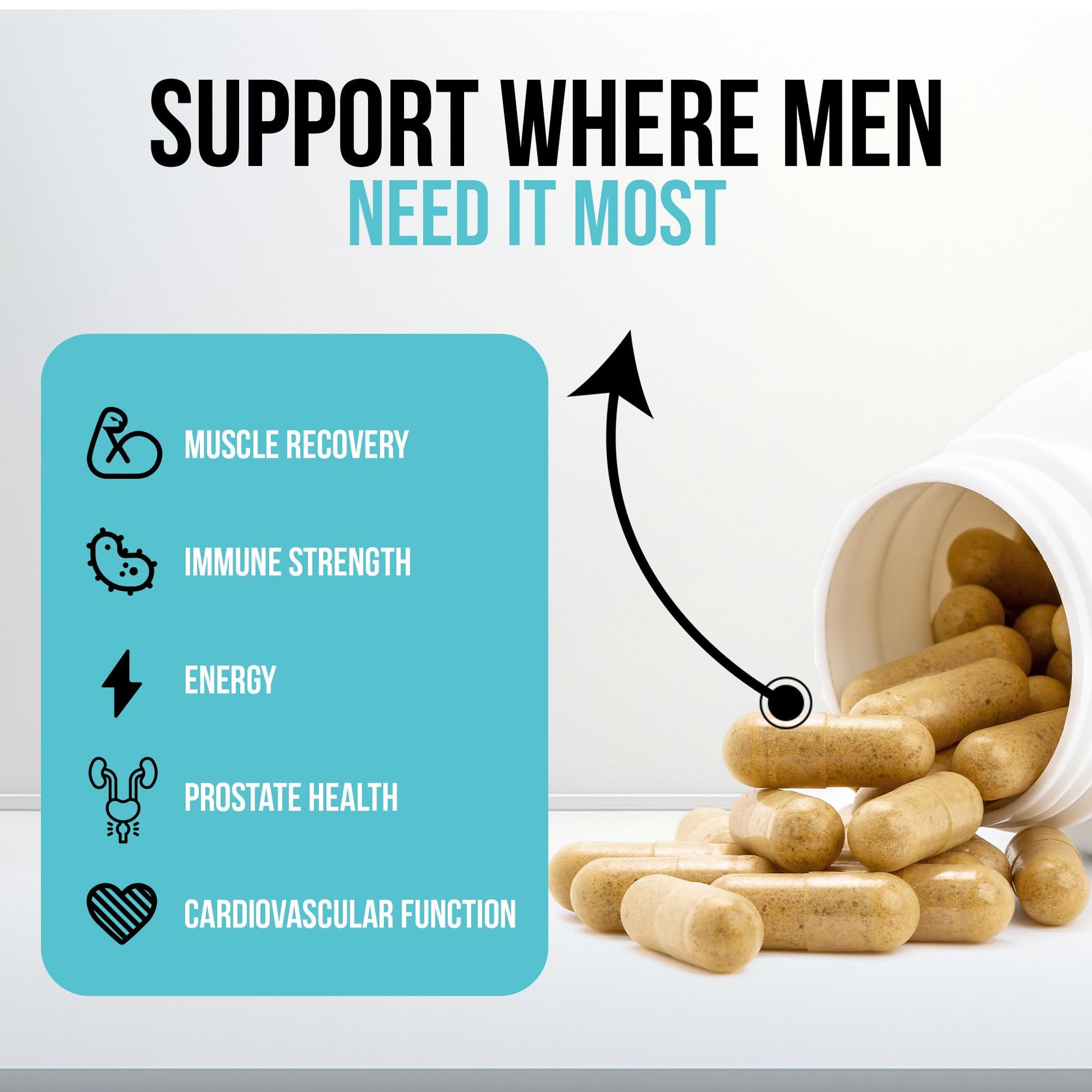 Wound Care Plus Men's Multivitamin – Comprehensive Vitamin & Mineral Blend with Vitamins A, B, C, D, E, Zinc – Supports Immune Health, Energy & Skin Wellness – 60 Capsules – Non-GMO, Gluten-Free WOUND CAREPLUS Au supplements