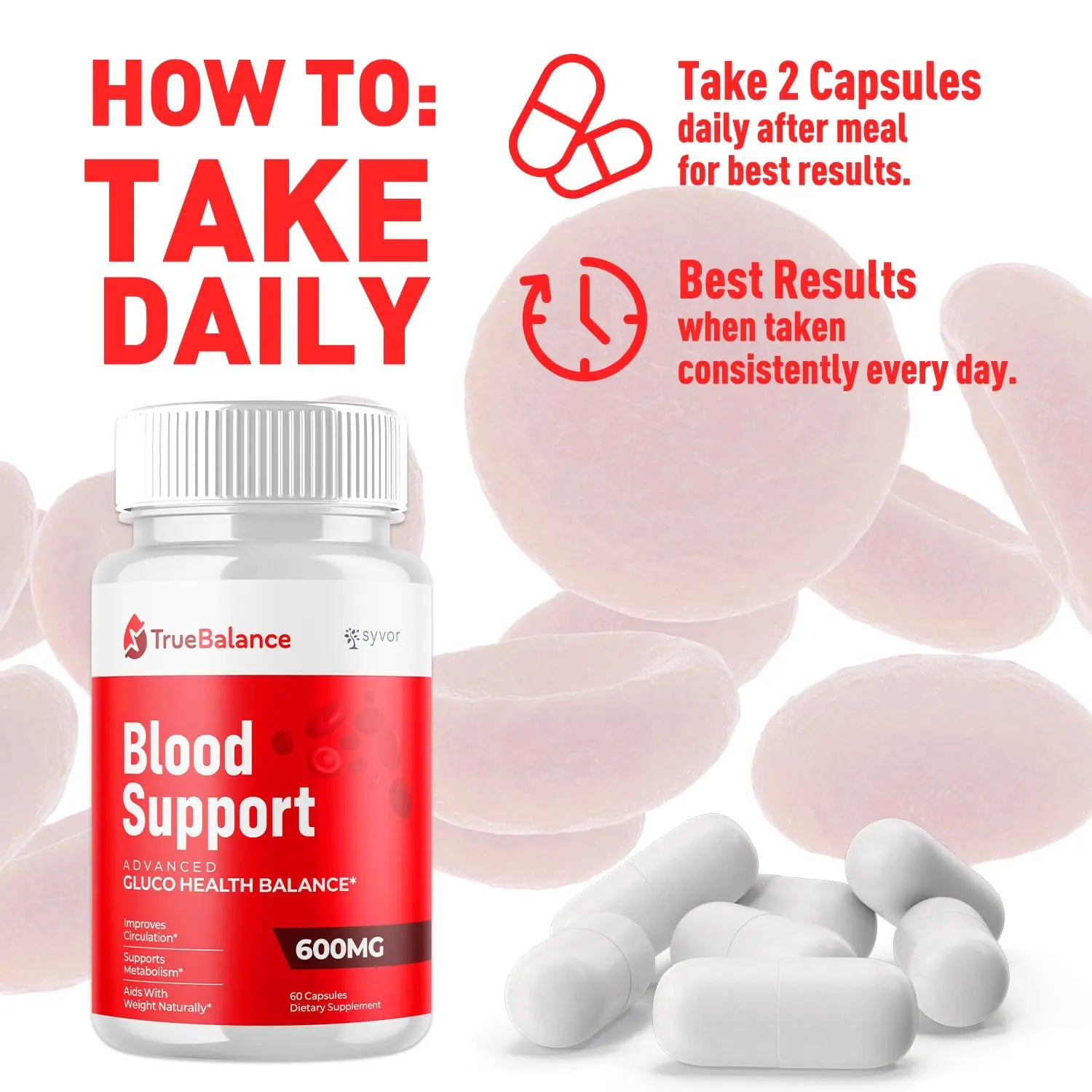 (3 Pack) True Balance Capsules, Official TrueBalance Glycogen Support Pills with All Natural Ingredients, Advanced Formula Support Supplement with Max Strength Vitamins for Women & Men (180 Capsules) Syvor Au supplements