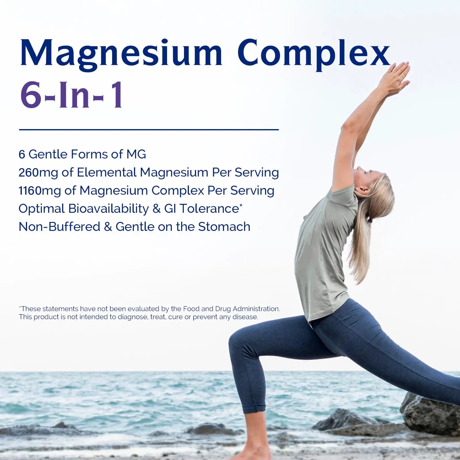 Innate Vitality Magnesium Complex 6-in-1, 1160mg Per Serving, Rest & Digestion, Magnesium Glycinate & Citrate, High Absorption, 120 Vegan Capsules Innate Vitality Au supplements