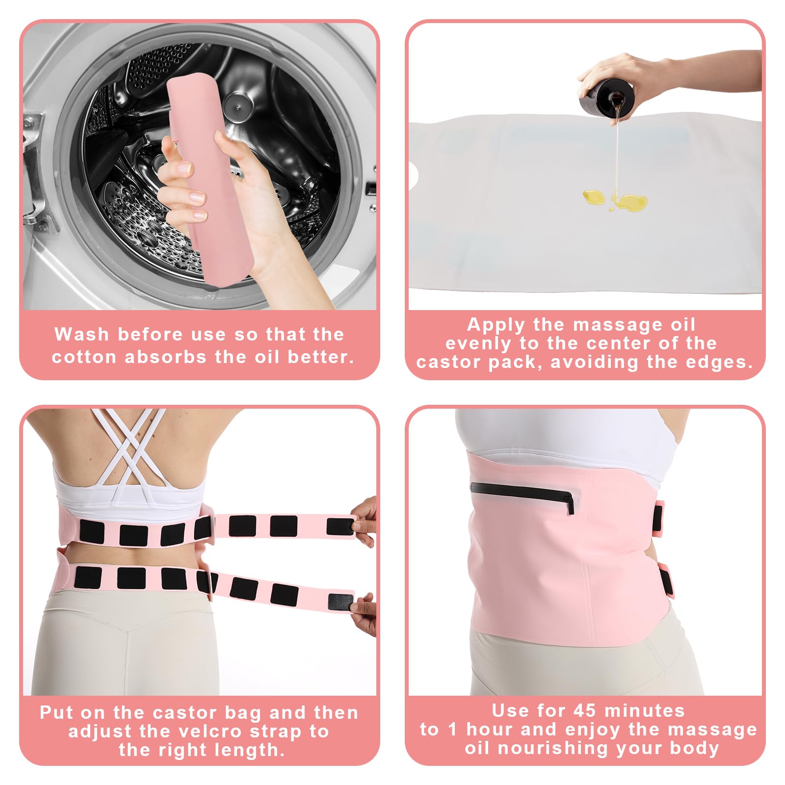 YEEYAA 2 Pcs Castor Oil Pack, Castor Oil Pack Wrap Plus Size for Waist and Neck YEEYAA Au supplements