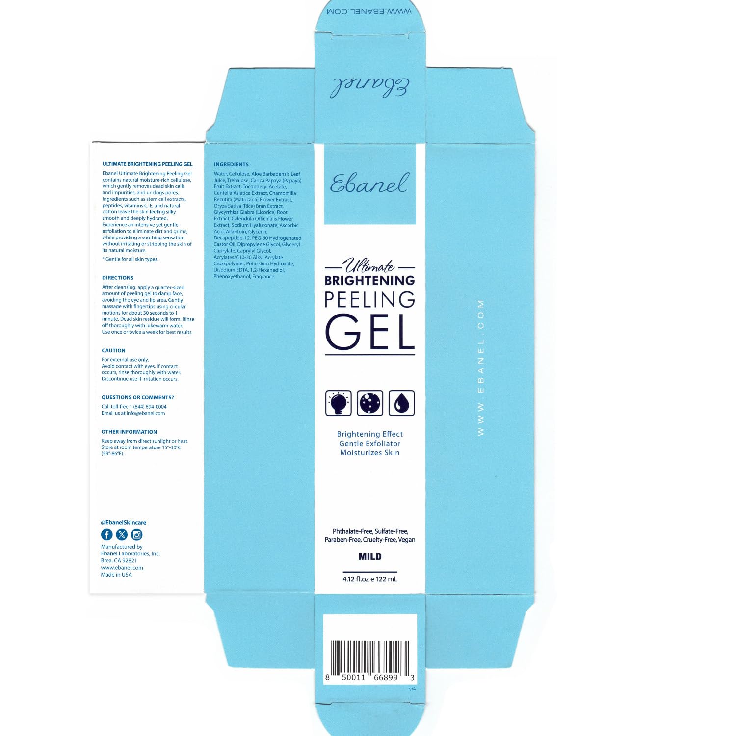 Ebanel Bundle of Gentle Exfoliating Face Scrub Peeling Gel and 30% AHA 2% BHA Chemical Peel Exfoliant Gel Ebanel buy supplements Au