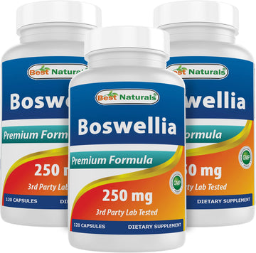 Best Naturals Boswellia Serrata Joint Health 250 mg 120 Capsules - Standardized to 65% Boswellic Acid (120 Count (Pack of 3)) Best Naturals Au supplements
