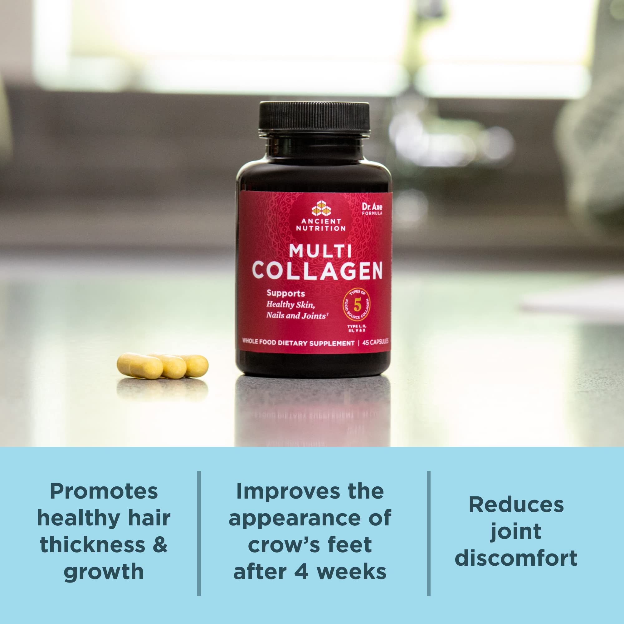 Ancient Nutrition Collagen Peptides Pills, Hydrolyzed Multi Collagen Supplement, Types I, II, II, V & X, Supports Healthy Skin and Nails, Gut Health and Joints, 90 Capsules Ancient Nutrition Au supplements