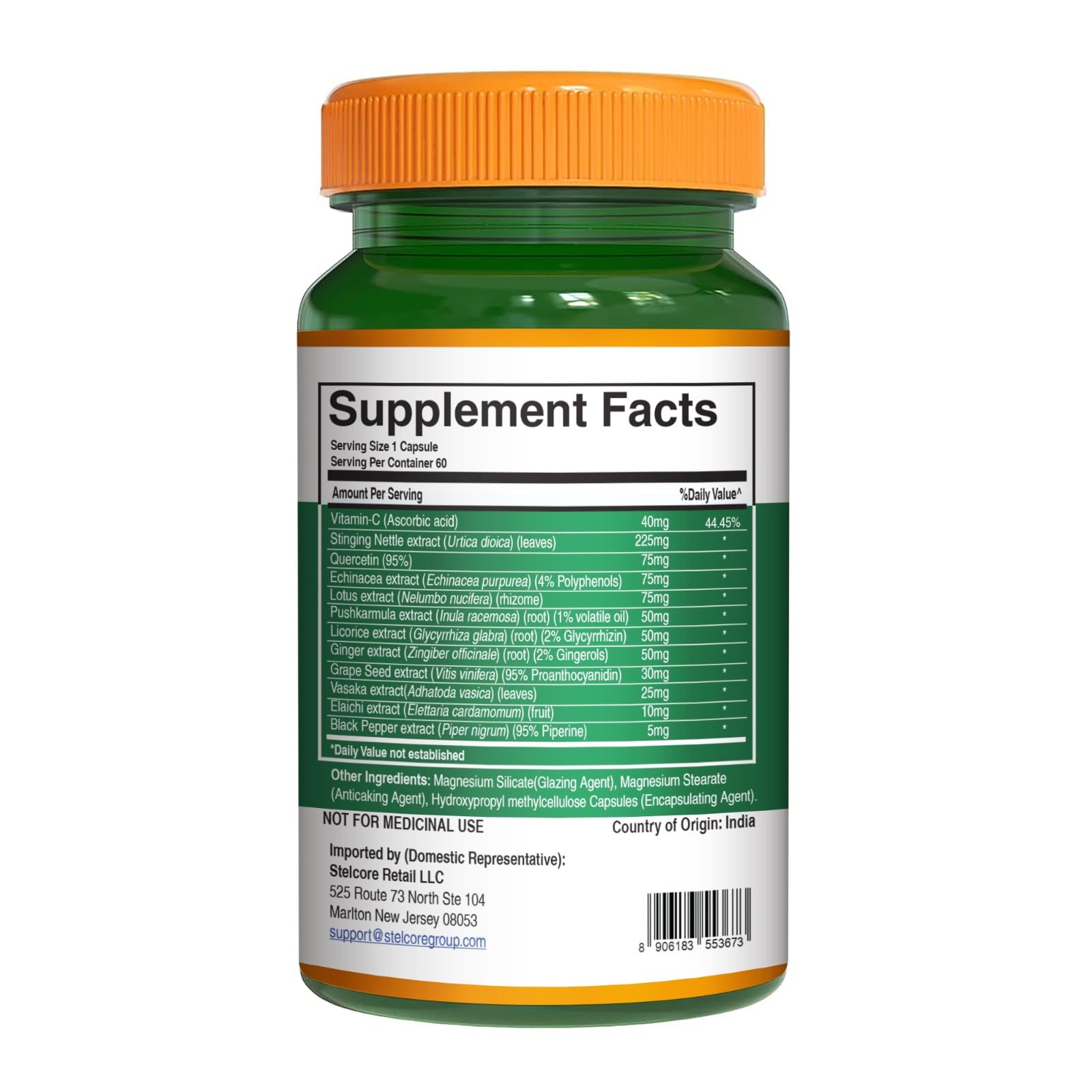 Pure Nutrition Lung Health Supplement | 60 Caps | Herbal Lung Support Formula with Quercetin, Vitamin C, Nettle, Vasaka Leaf, Lotus, Licorice & Ginger. PURE NUTRITION NATURAL TREASURES Au supplements