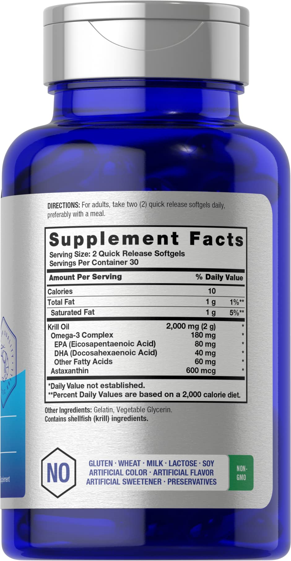 Horbäach Antarctic Krill Oil 2000mg | 60 Softgel Capsules | Omega-3, EPA, DHA Supplemen Horbäach Au supplements
