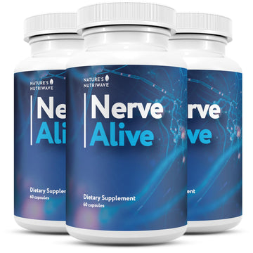 NerveAlive – Natural Daily Wellness Supplement w/ Passionflower, Marshmallow Root & Prickly Pear Extract – 100% Natural Ingredients, Non-GMO, GMP Certified, Made in USA – 60 Capsules, 3 Month Supply Nature’s NutriWave Au supplements