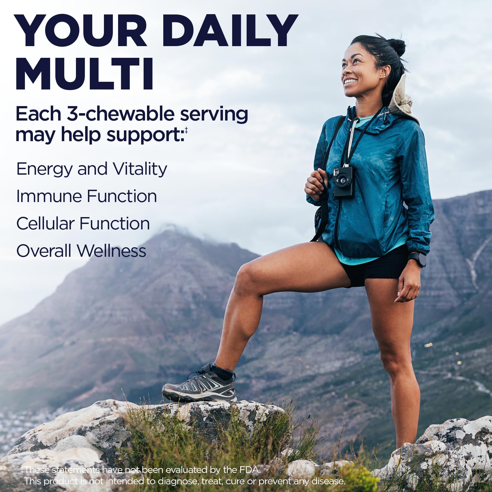 KAL Enhanced Energy Supplements, Whole Food Chewable Multivitamin with Iron, 3 Daily, 23 Essential Vitamins and Minerals, Super Foods, Enzymes, Mango Pineapple Flavor, 60-Day Guarantee, 20 Serv, 60ct KAL Au supplements