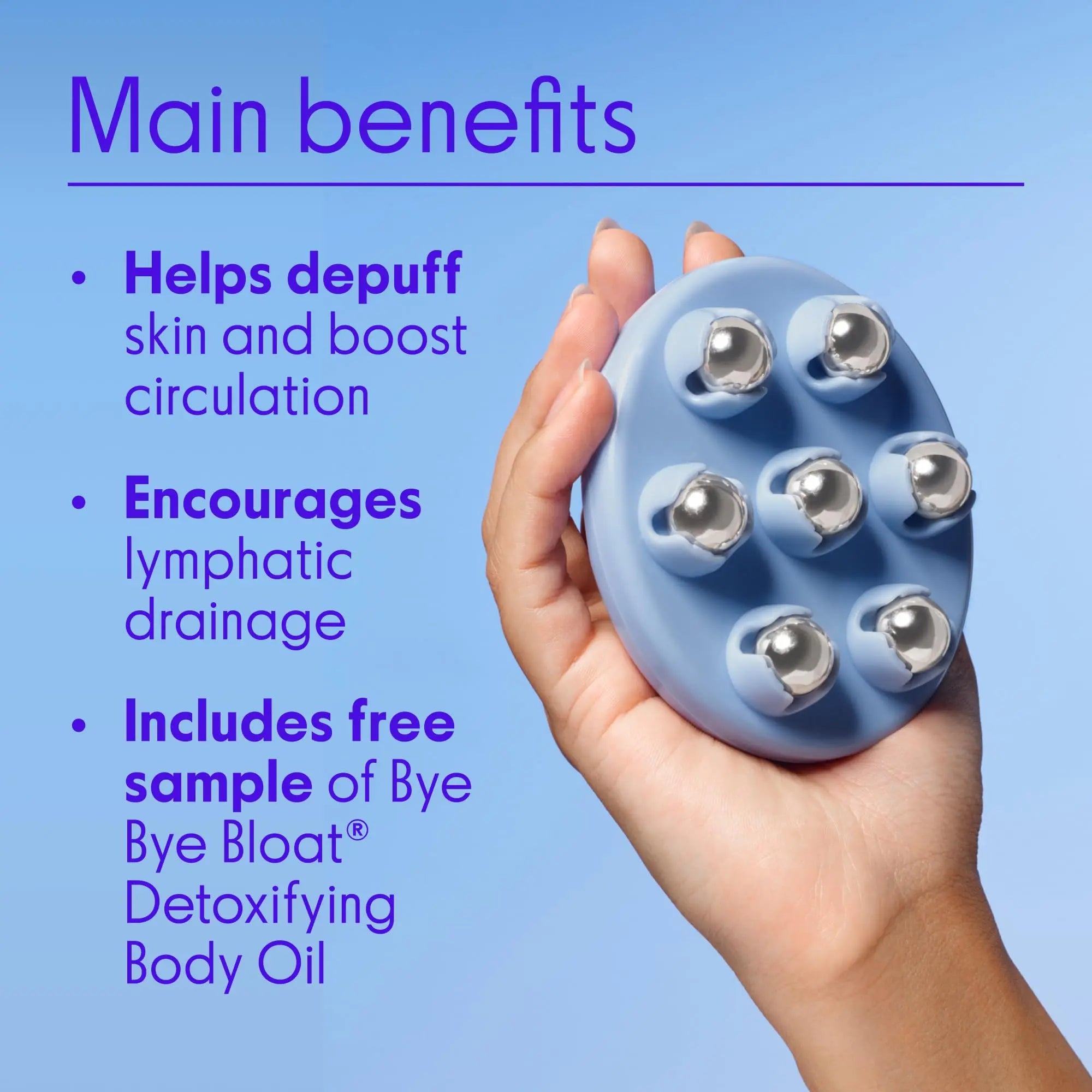 Love Wellness Bye Bye Bloat Lymphatic Massage Roller | Handheld Massager and Body Sculpting Tool | Supports Lymphatic Drainage, Bloating Relief, Skin Hydration & Boost Circulation | 1 Count Love Wellness Au supplements