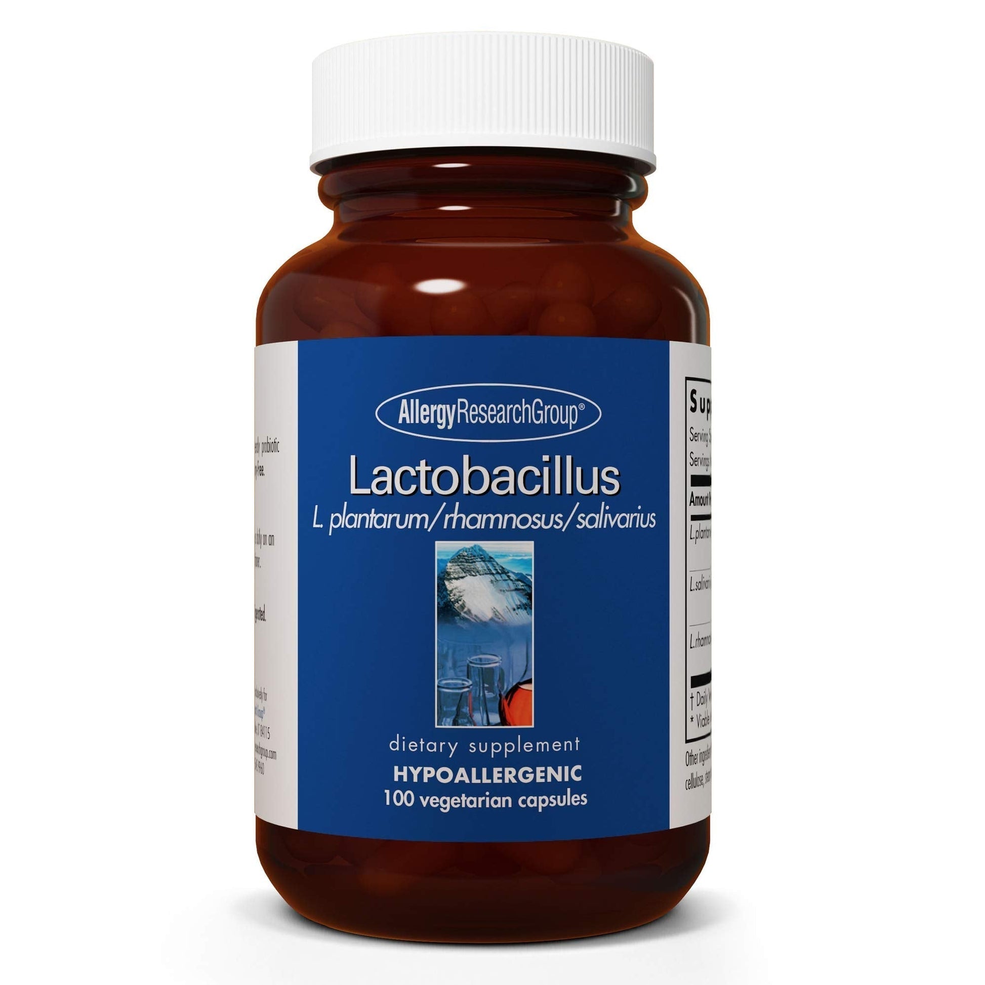 Allergy Research Group Lactobacillus Supplement - Probiotics for Men & Women, Digestive Health, Gut Health, Vegetarian Capsules - 100 Count Allergy Research Group Au supplements