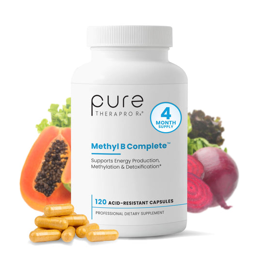 Pure Therapro Rx Methylated B Complex Vitamins Made in USA, 4 Month Supply | Methyl B Complete Quatrefolic 5-MTHF Folate, B12 Methylcobalamin, Pure Therapro RxUS supplements