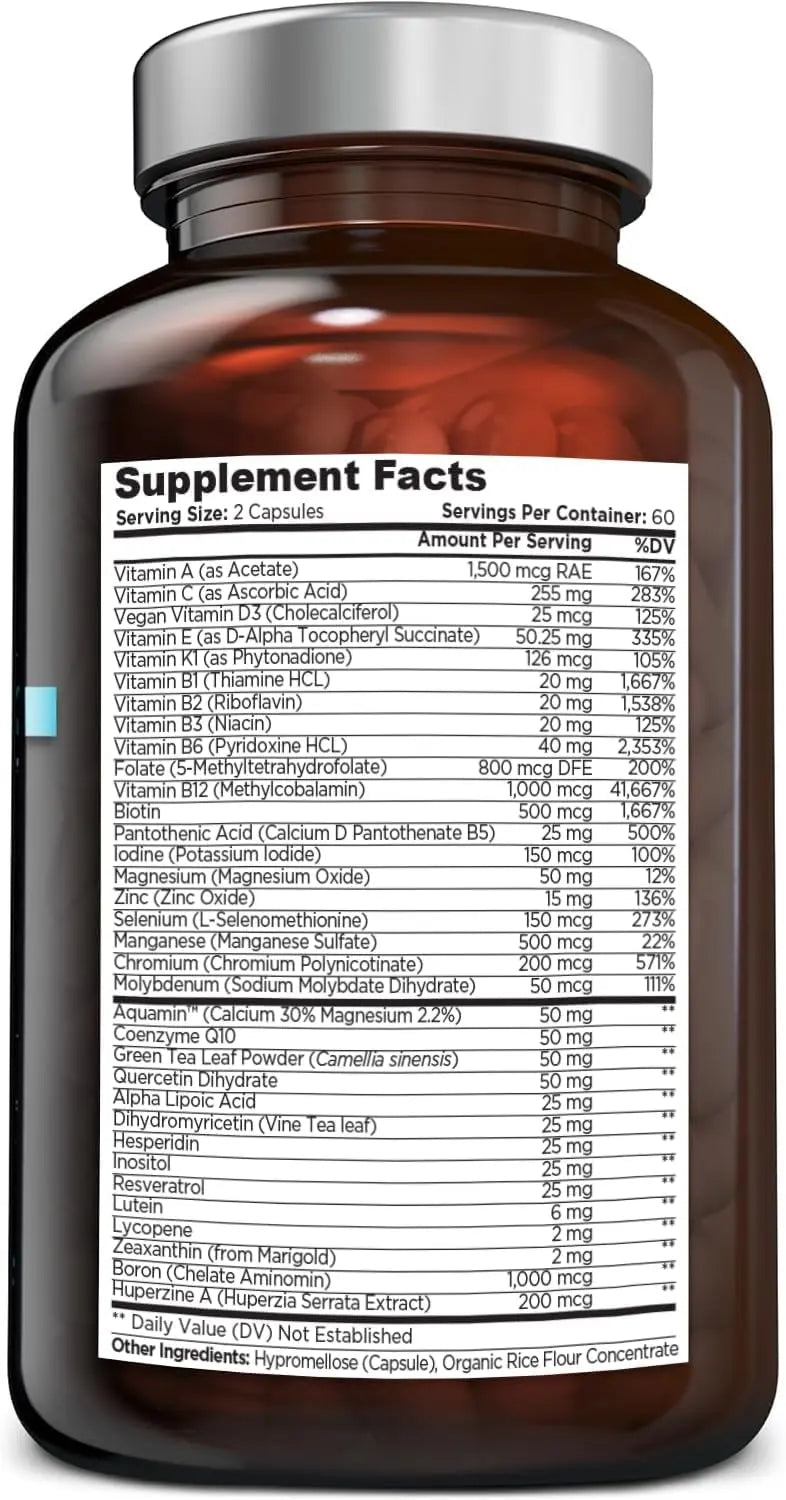 OmniBiotics Ultimate Daily Multivitamin for Women & Men – 34 Essential Ingredients Including Vitamin A, C, D, E, B6, B12, Biotin, Zinc – 120 Vegan Capsules OmniBiotics Au supplements