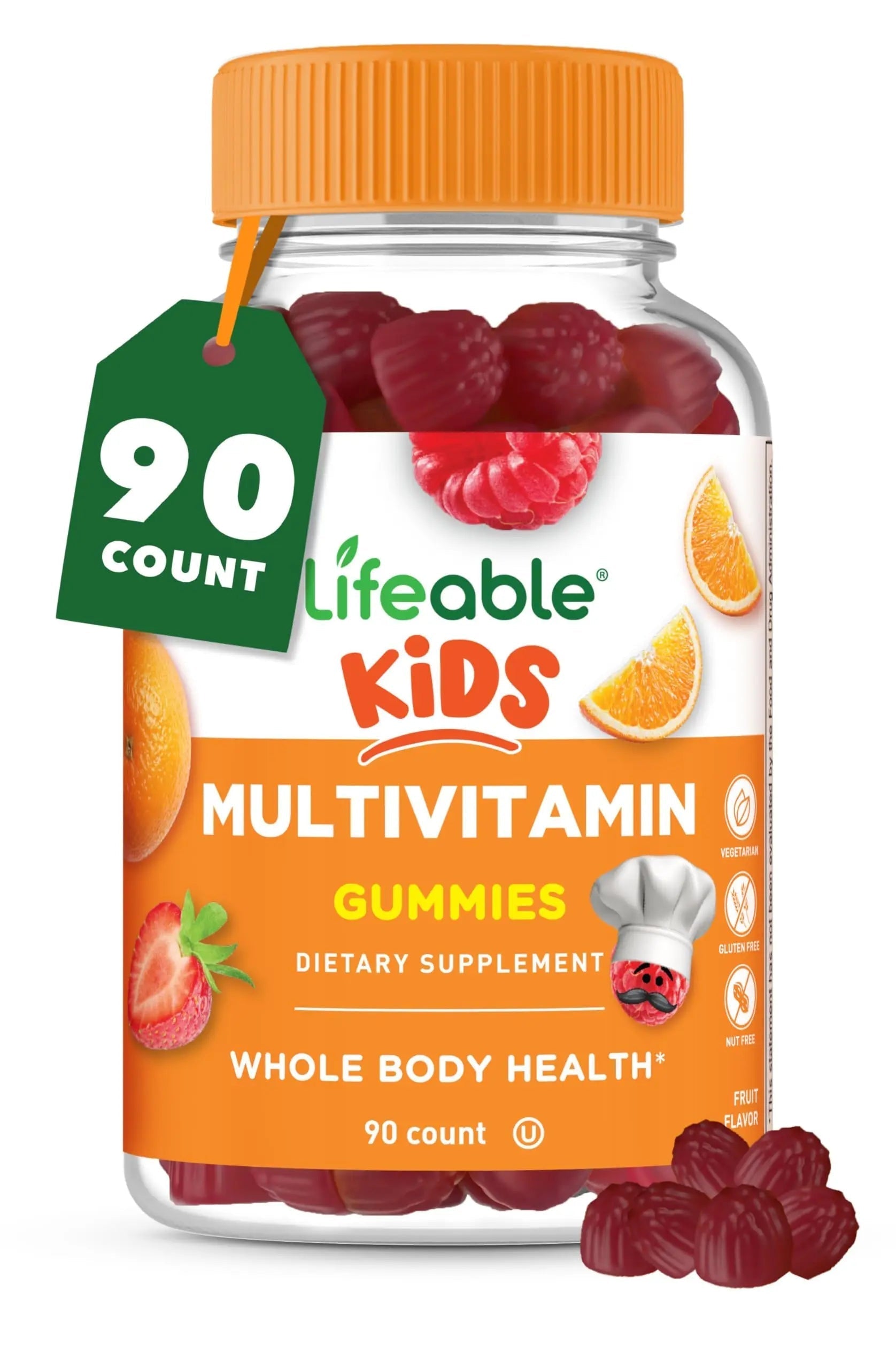 Lifeable Kids Multivitamin Gummies | Great Tasting Multivitamin for Kids | with Vitamins A, C, D, E, B6, B12, Zinc, Biotin Lifeable Au supplements