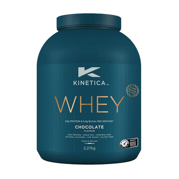 Kinetica Chocolate Whey Protein Powder | 2.27kg | 22g Protein per Serving | 76 Servings Kinetica Au supplements