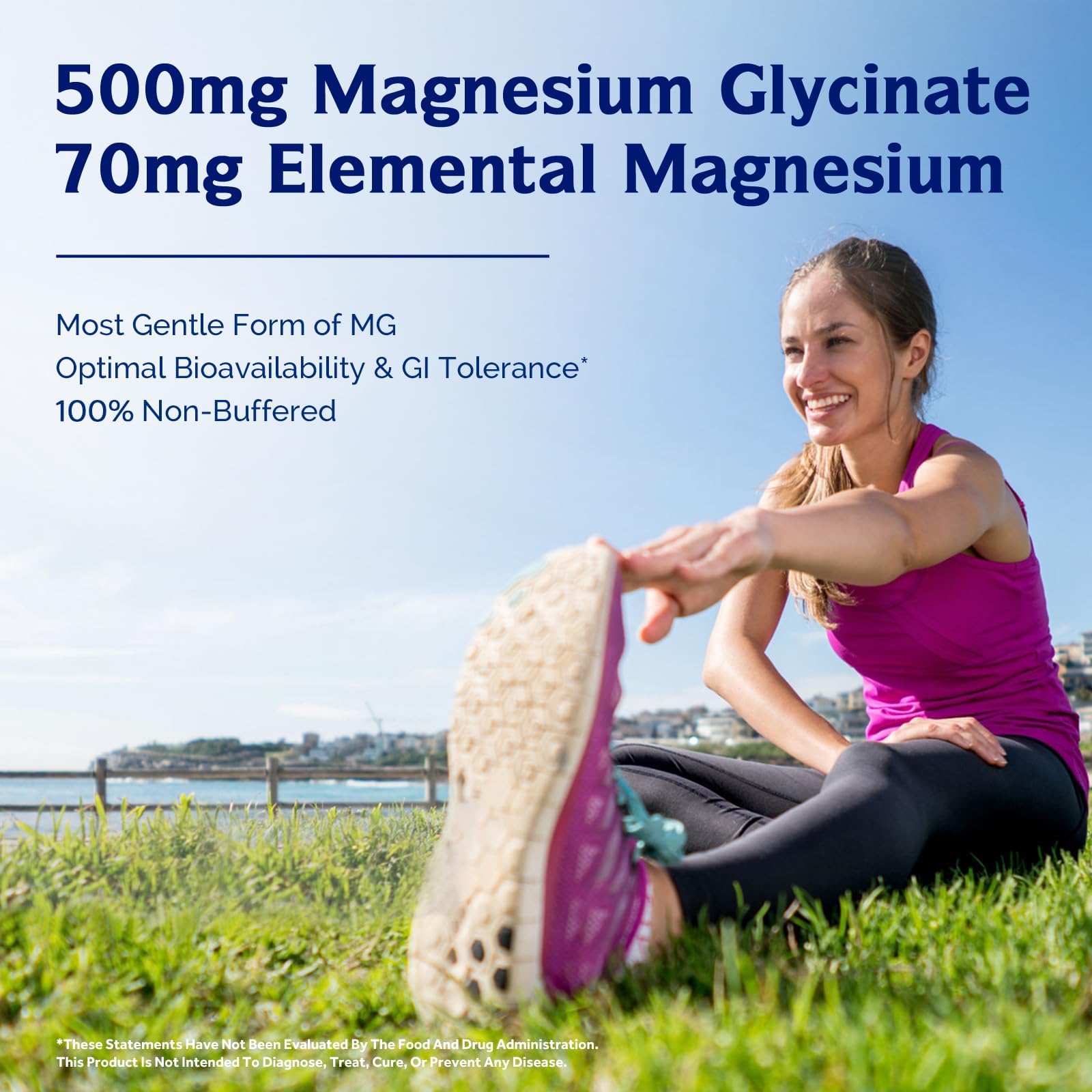 Innate Vitality Magnesium Glycinate 500mg | 70mg Elemental Magnesium Supplement - High Absorption, Non Buffered, Non-GMO & No Gluten - Vegan - Nerve Health - 120 Capsules (Pack of 1) Innate Vitality Au supplements