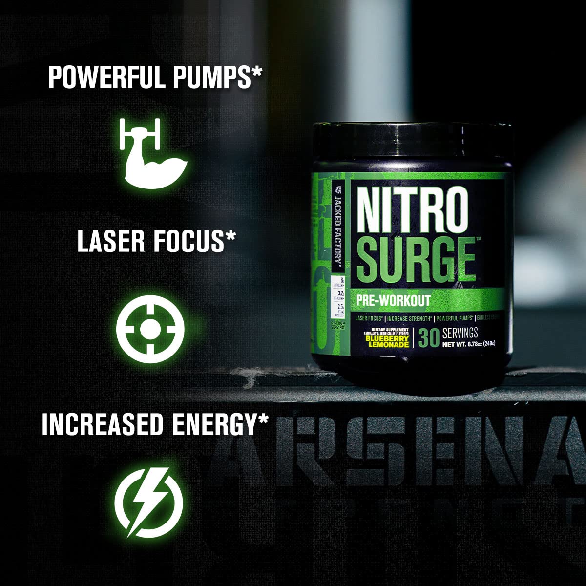 Jacked Factory Nitrosurge Pre-Workout in Sour Peach Rings & Fruit Punch Nitrosurge Shred Jacked Factory Au supplements