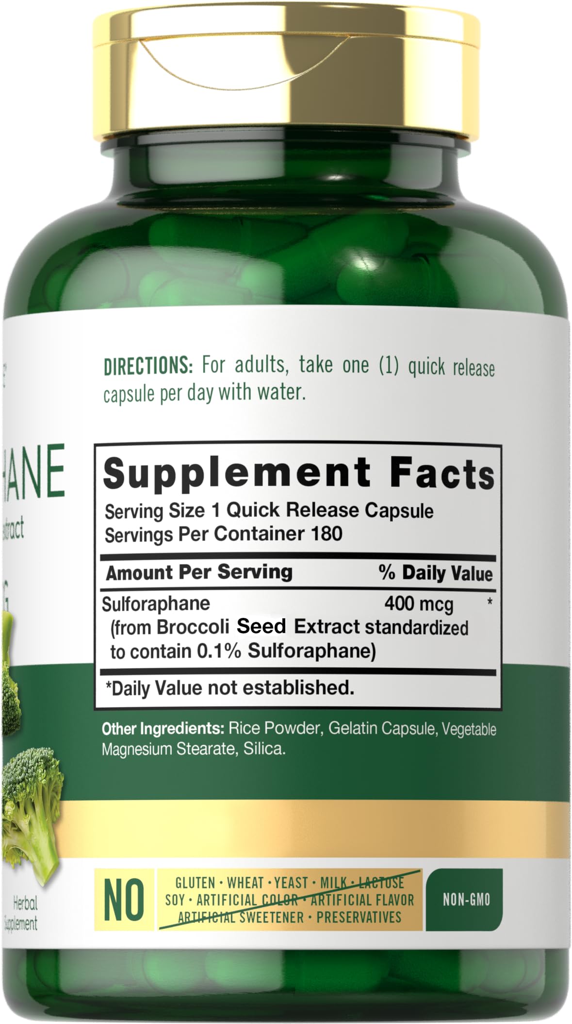 Carlyle Sulforaphane | from Broccoli Seed Extract | 180 Capsules | Traditional Herbal Carlyle Au supplements