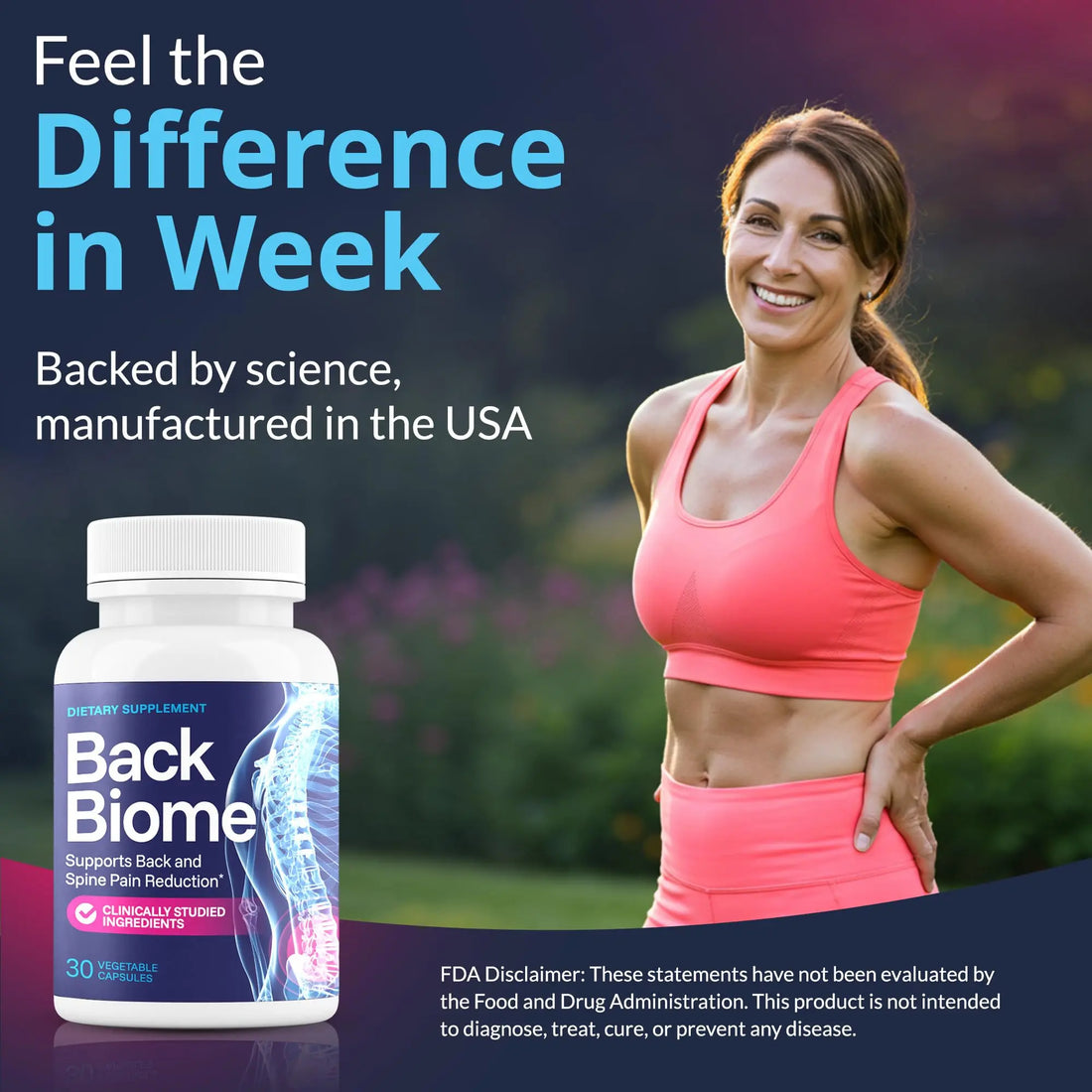 BackBiome – Advanced 7-Strain Probiotic Formula for Gut & Back Health – Supports Digestive Balance, Promotes Spinal Comfort – Non-GMO, Vegan, 30 Capsules BackBiome uk supplements