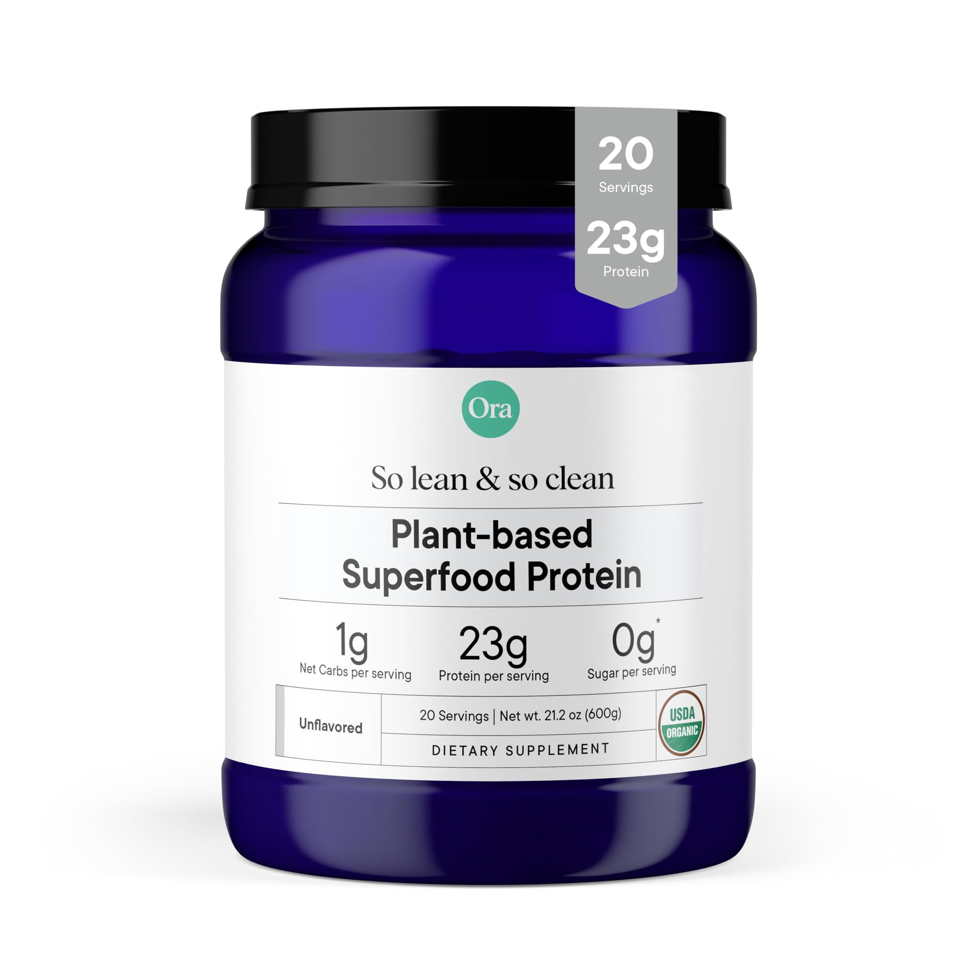 Ora Organic Vegan Protein Powder - 23g Plant Based Pea Protein Unflavored Ora Organic Au supplements