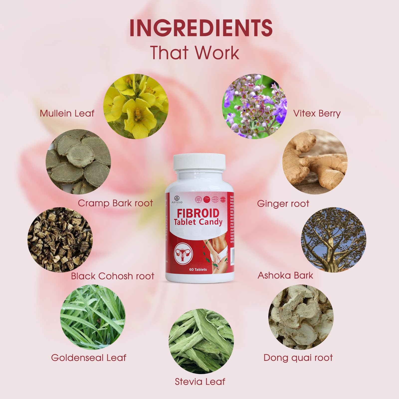 AIHIYO Herbal Tablets for Women's Wellness, 1000mg Pill Supplement, Supports Menstrual Comfort & Hormonal Balance, 60 Tablets AIHIYO Au supplements