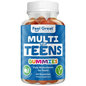 Feel Great Teen Vitamins Multivitamin Gummies | Citrus & Strawberry Flavor for Teen Boys & Girls | for Bone, Muscle & Immune Support | The Feel Great Vitamin Company Au supplements