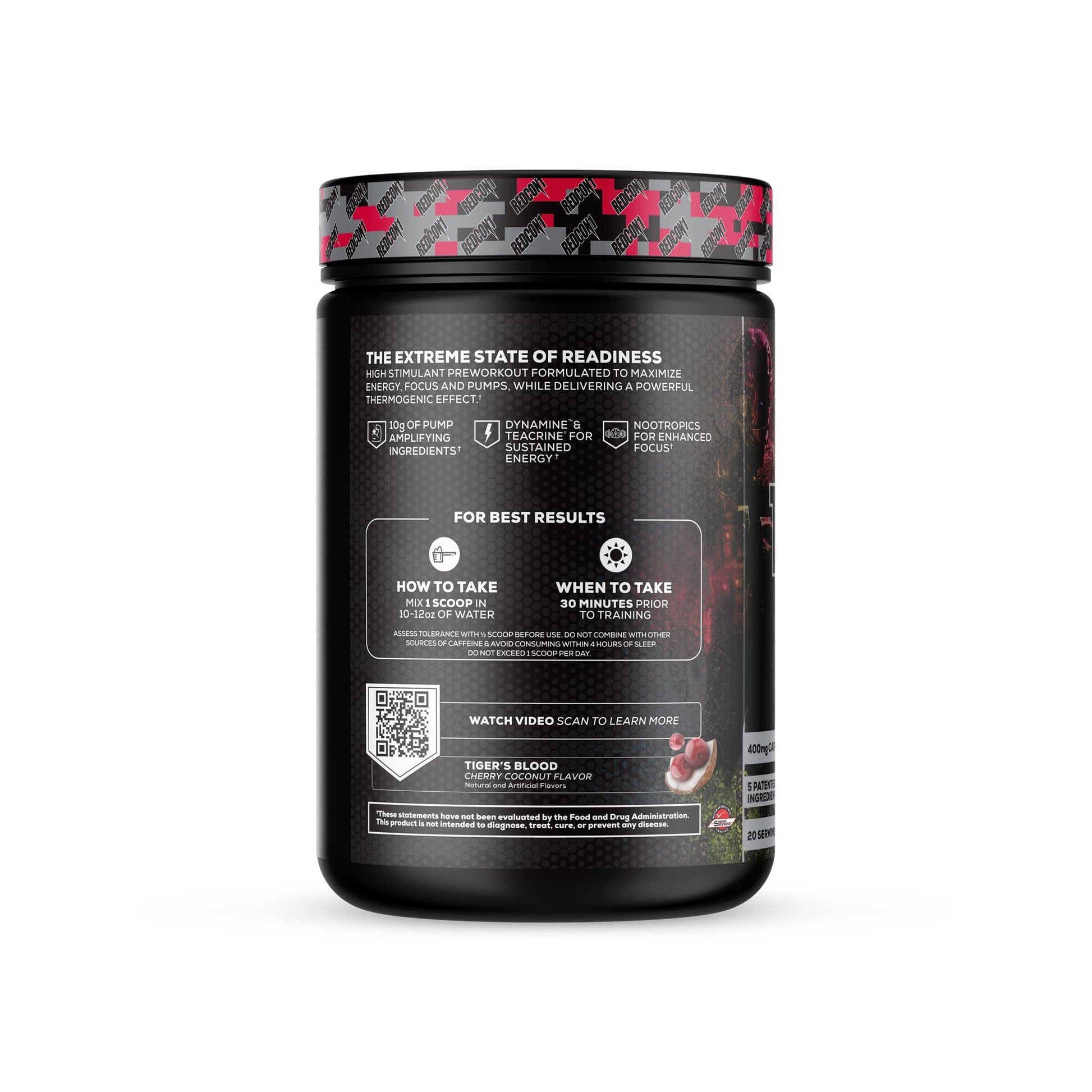 REDCON1 Total War Black Ops Extreme Preworkout Powder, Tigers Blood, High Stimulant REDCON1 Au supplements