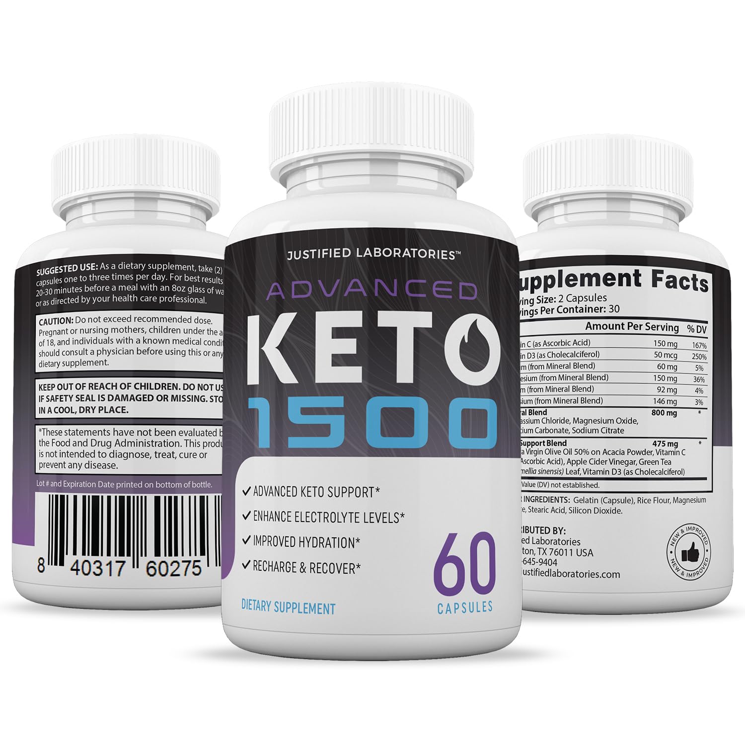 Advanced Keto 1500 Keto Pills 1275MG New & Improved Formula Contains Apple Cider Justified Laboratories Au supplements