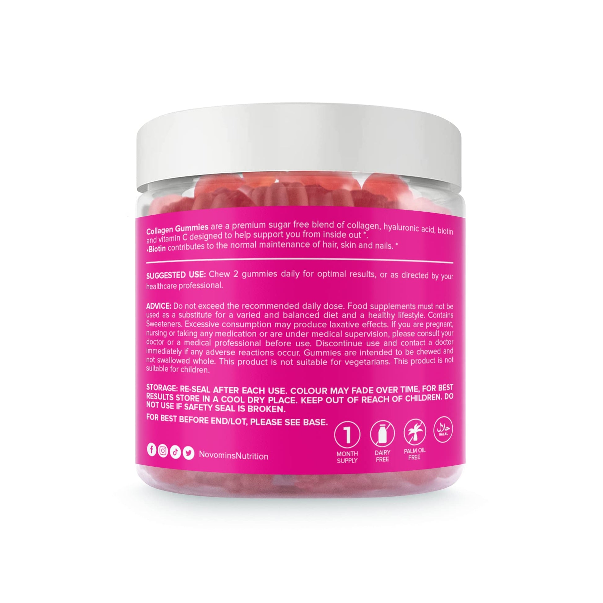 Collagen Gummies - Sugar Free Marine Collagen Gummies - Superior Type 1 Hydrolysed Collagen novomins Au supplements