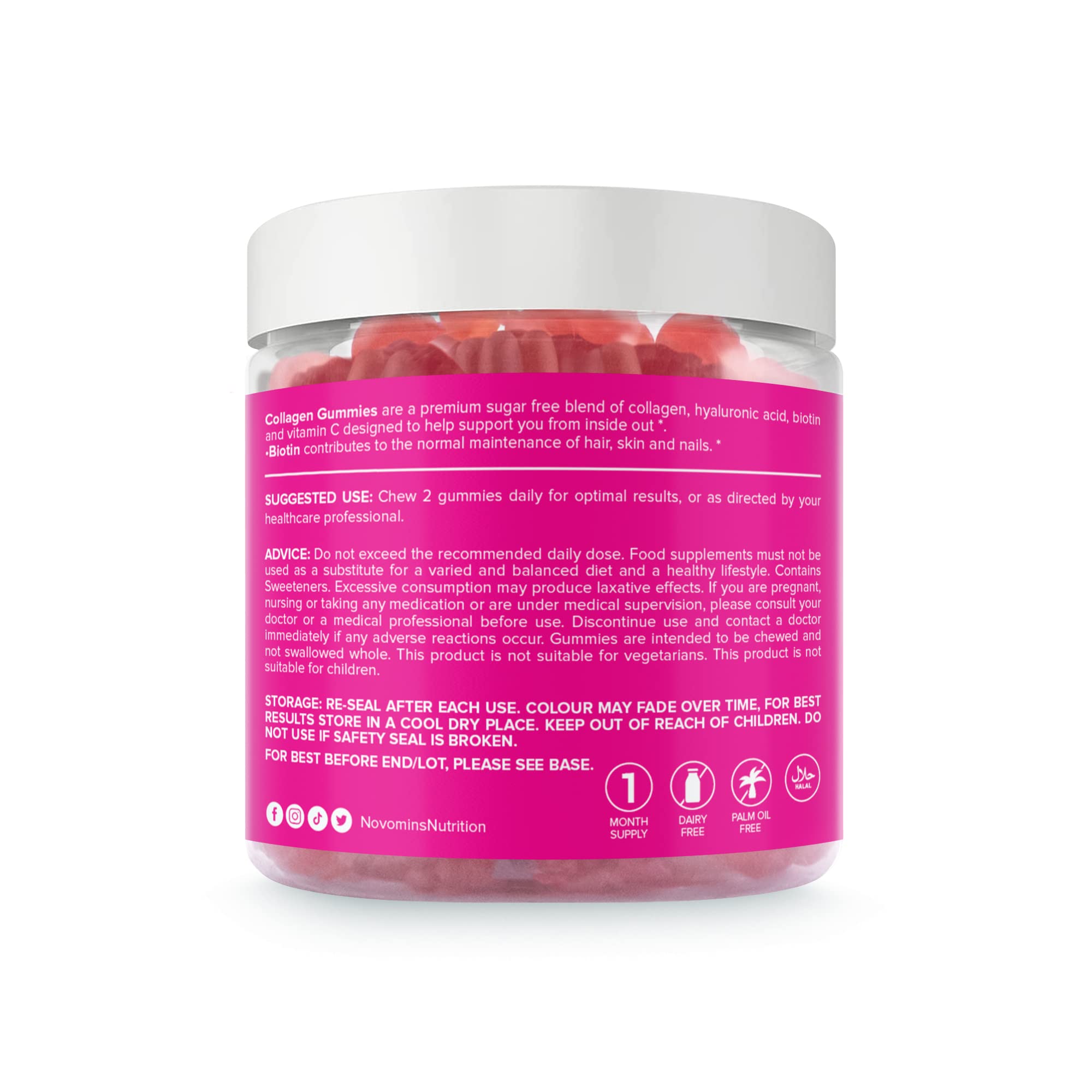 Collagen Gummies - Sugar Free Marine Collagen Gummies - Superior Type 1 Hydrolysed Collagen novomins Au supplements