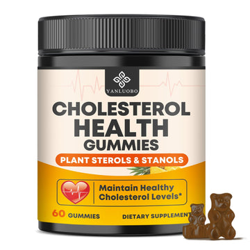 Cholesterol Supplements with 1200mg Plant Sterols & Stanols, Guggul, Bergamot, Red Yeast Rice, Cholesterol Complex Gummies Support Healthy Cholesterol Levels, Pineapple Flavor, 60 Counts YANLUOBO Au supplements