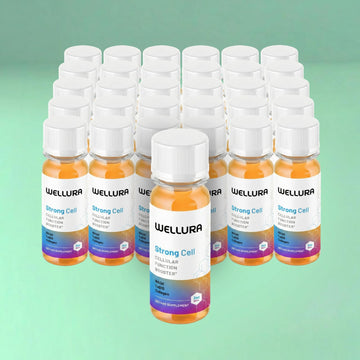 Strong Cell | Cellular Function Booster Liquid | NADH, CoQ10, Collagen. 90+% Absorption Rate. Vitamins B1, B2, B3, B6, B7, and B12. Vitamin K2 | 30 Count. Wellura Au supplements