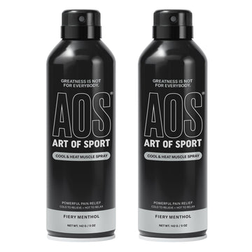 Art of Sport Muscle Relief Spray for Men– Pain Relief for Sore Muscles & Joints– Menthol Cooling & Heating Spray for Back, Neck, Knee, Shoulder, Hip– Cool & Heat– Made for Athletes– 5 fl oz. Pack of 2 Art of Sport Au supplements