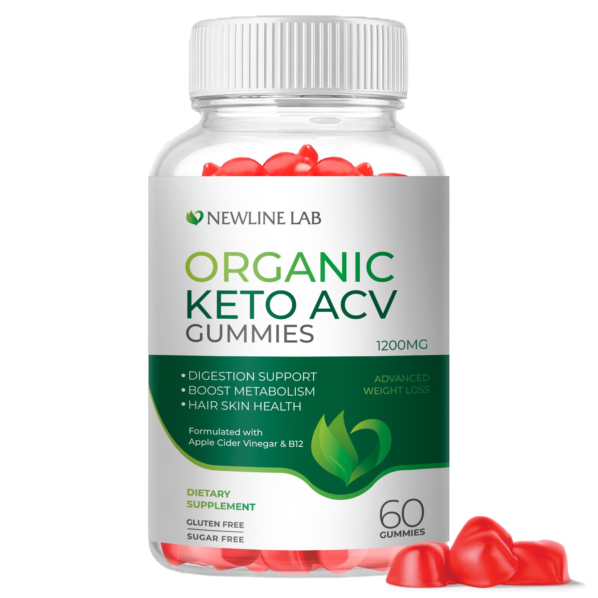 Organic Keto ACV Gummies for Advanced Weight Loss Fat Burn - Sugar Gluten Free Apple Newline Lab Au supplements