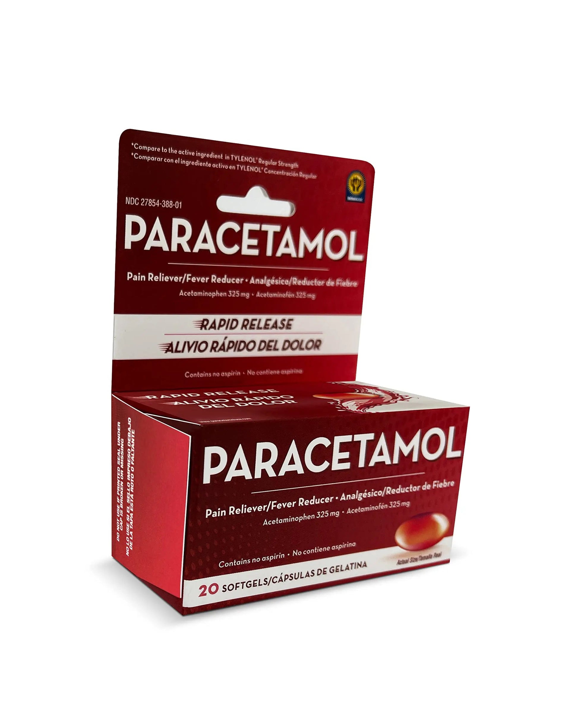 Belmora Paracetamol Acetaminophen 325mg 20 Softgels for Pain Relief, Liquid Filled Capsules for Rapid Release, Fever Reducer for Adults Extra Strength Belmora paracetamol Au supplements