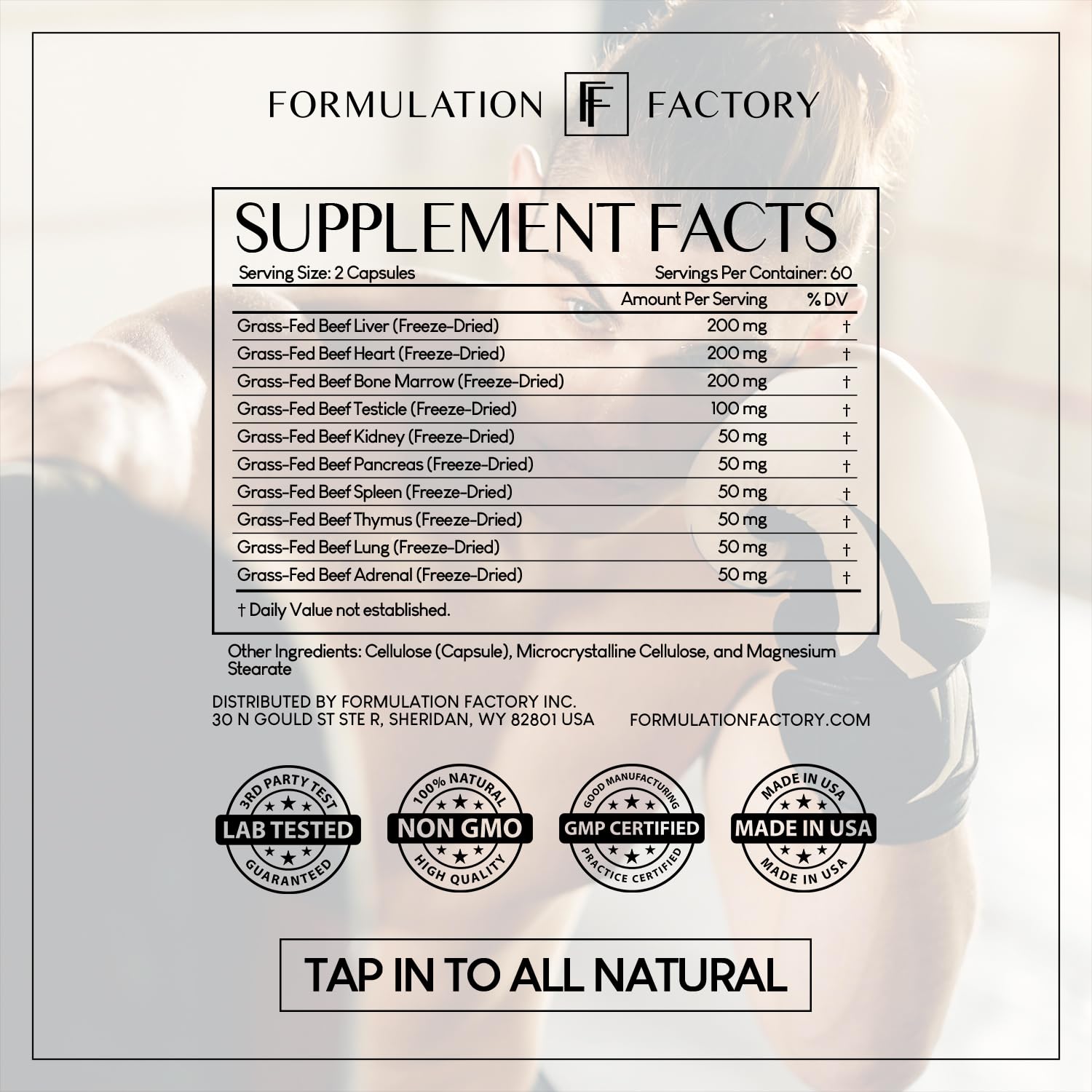 Formulation Factory Beef Liver Capsules - 10-in-1 Primal Powder Beef Organ Supplement for Men & Women with Bone Marrow & Beef Testicle - Grass Fed Ancestral Health - 120 Capsules, 2 Month Supply Formulation Factory Au supplements