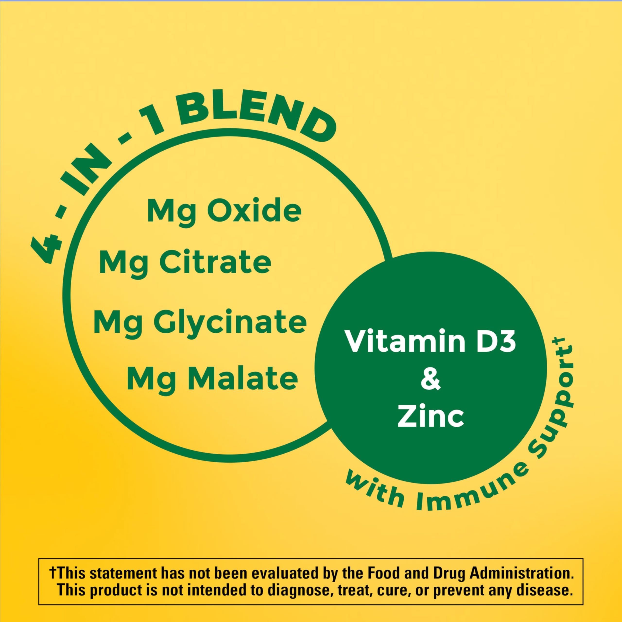Nature Made Magnesium Complex Supplement with Vitamin D & Zinc for Immune Support, Magnesium Glycinate, Malate, Citrate & Oxide for Muscle, Nerve, Heart & Bone Support, 60 Capsules, 30 Day Supply Nature Made Au supplements