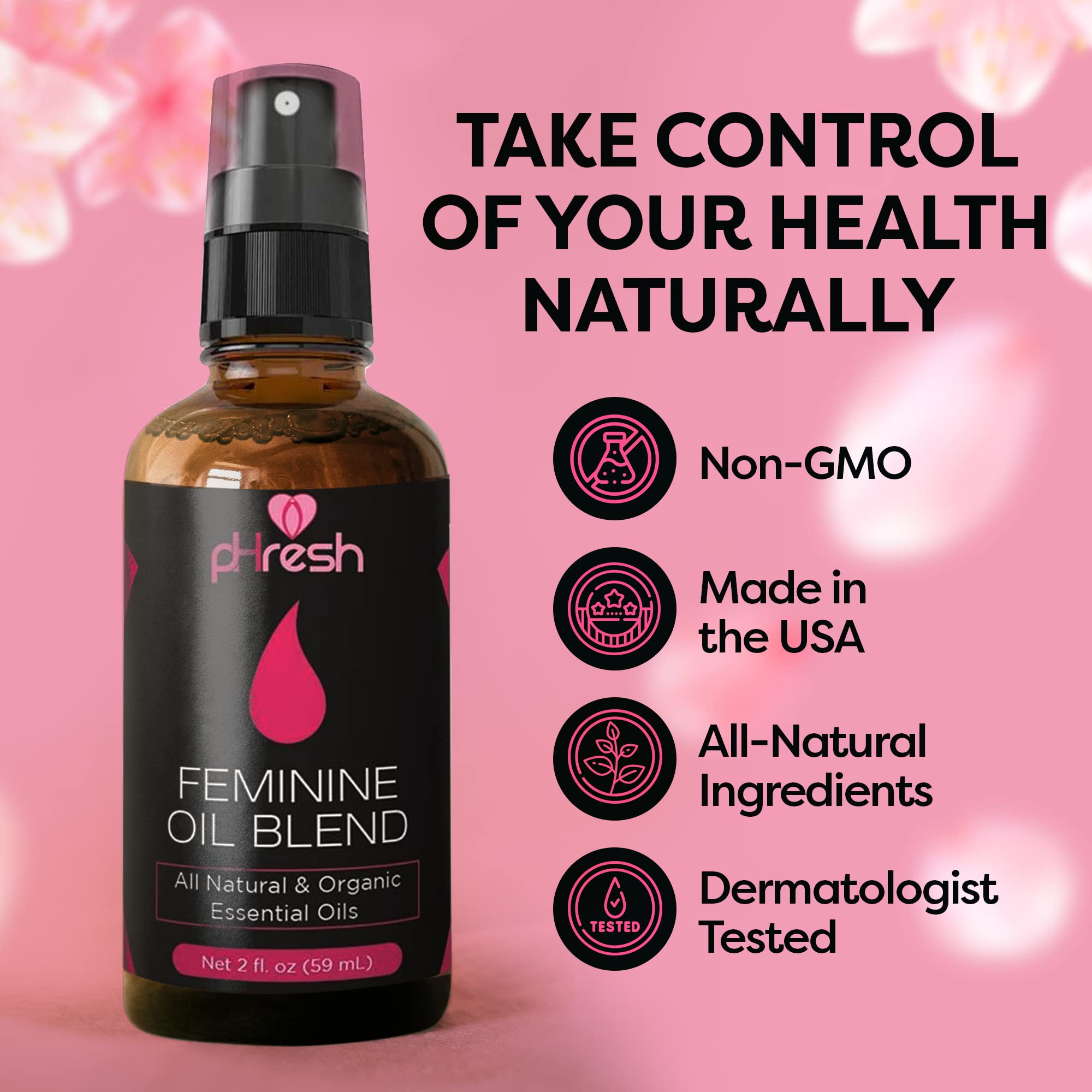 pHresh Feminine Spray - 100% All Natural Yoni Oil for Women - with Tea Tree, Lemongrass, Orange Essential Oils ACE NUTRITION Au supplements