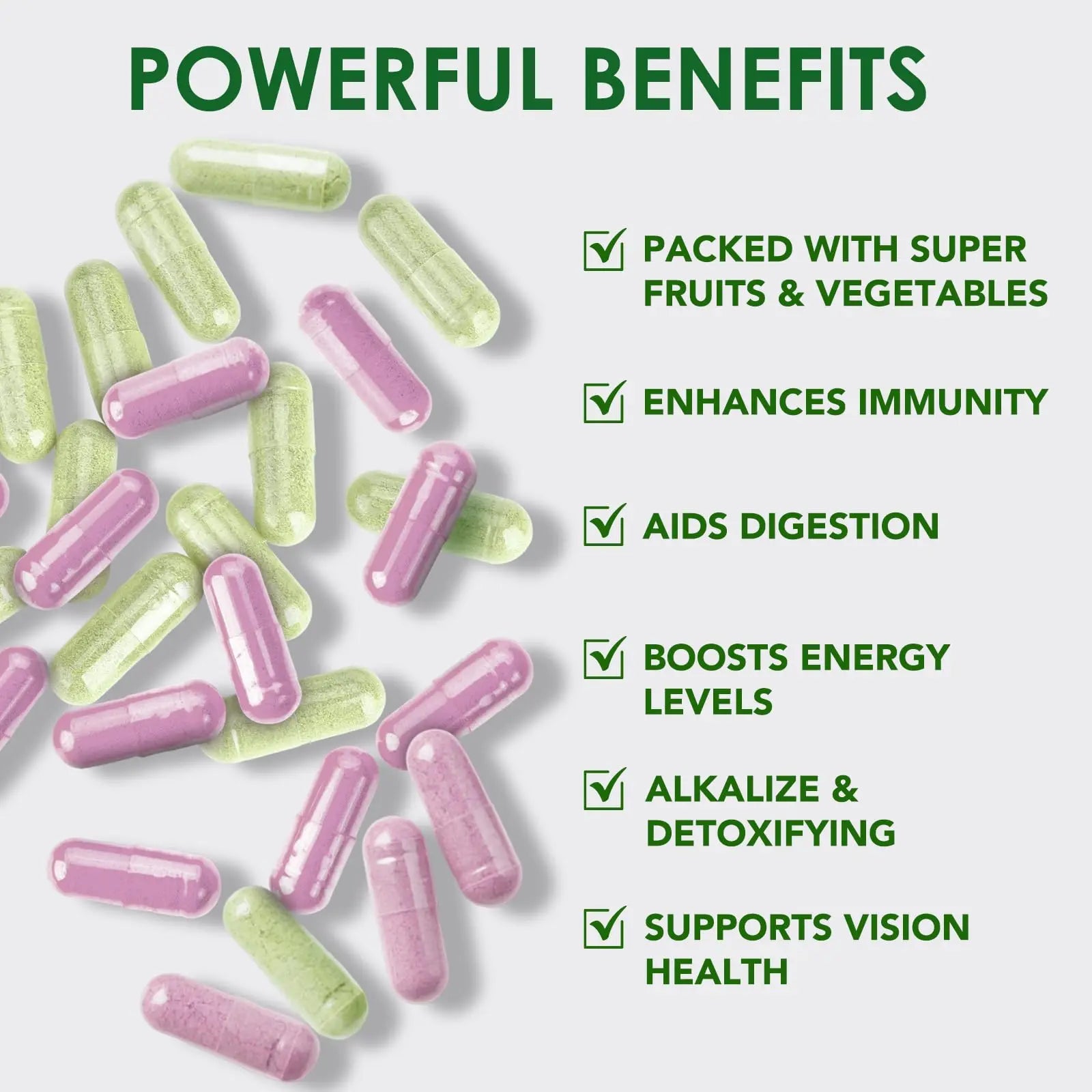 Fruit & Veggies Capsules | Daily Fruit & Vegetable Blend | 2 Bottles – 180 Vegetarian Capsules | Plant-Based Superfood Formula | Non-GMO, Gluten Free Generic Au supplements