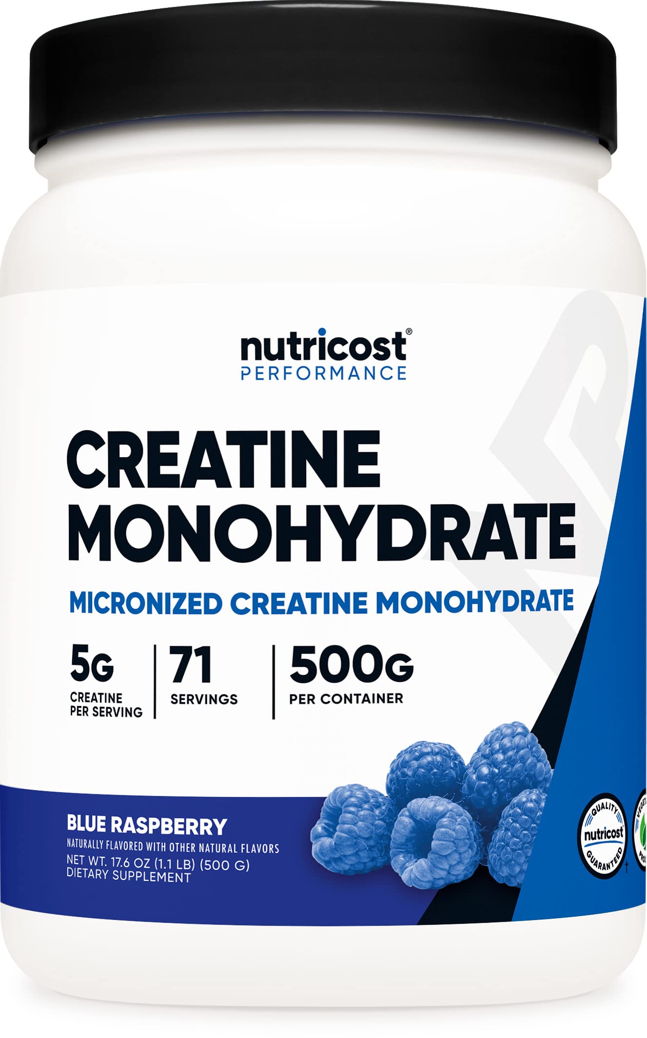 Nutricost Creatine Monohydrate Powder (Blue Raspberry), 500 Grams (1.1 LBS) Nutricost Au supplements