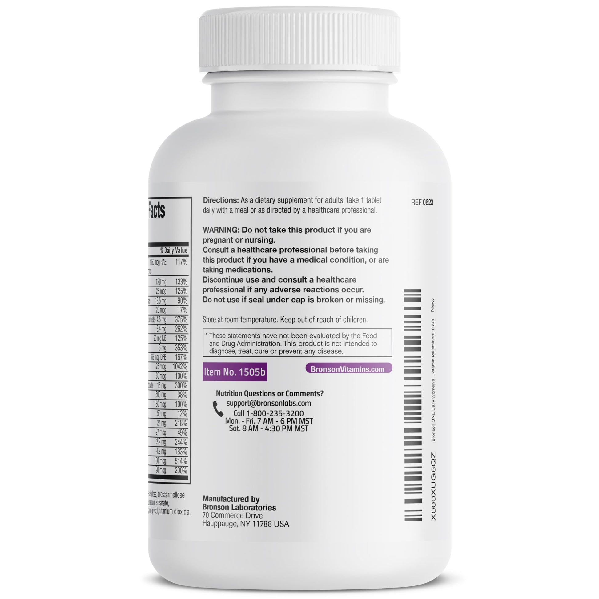 Bronson ONE Daily Women’s 50+ Complete Multivitamin Multimineral, 180 Tablets Bronson Au supplements