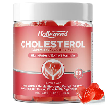 HOLLEGEND Cholesterol Supplements Gummies Sugar Free, 1500mg Plant Sterols for Cholesterol Health, Plus Citrus Bergamot, CoQ10 & Vitamins for Heart Health, Vegan, Mixed Berry Flavor, 60 Chewables HOLLEGEND Au supplements
